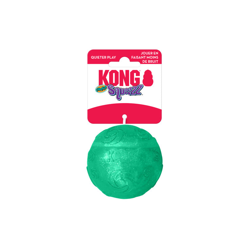 Kong Squeezz Crackle Dog Toy - Durable Chew Ball for Small & Large Dogs - Interactive Play & Training - Perfect for Fetch, Chewing & Mental Stimulation