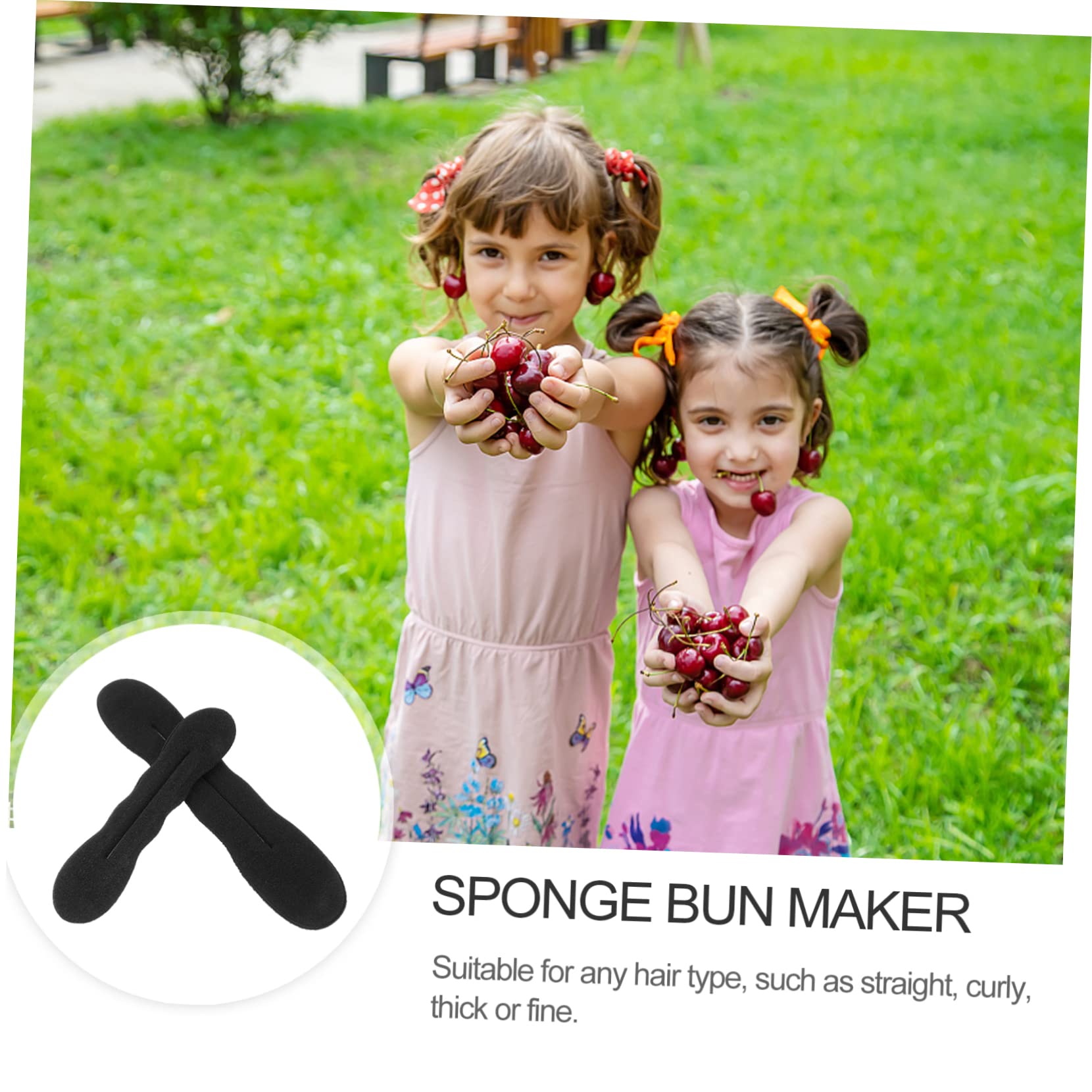 FRCOLOR 6-Piece Hair Bun Donut Set - Sponge Ponytail Bun Maker for Ballet, Dance, Recital & Updos - Perfect for Ballerinas, Performers & Everyday Hairstyles
