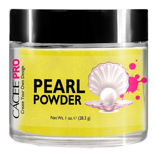 Cacee Pearl Powder Nail Art #33 Cyber Yellow - Premium Nail Polish Powder for Stunning Gel Nails | Perfect for Salon, DIY Manicure & Special Occasions