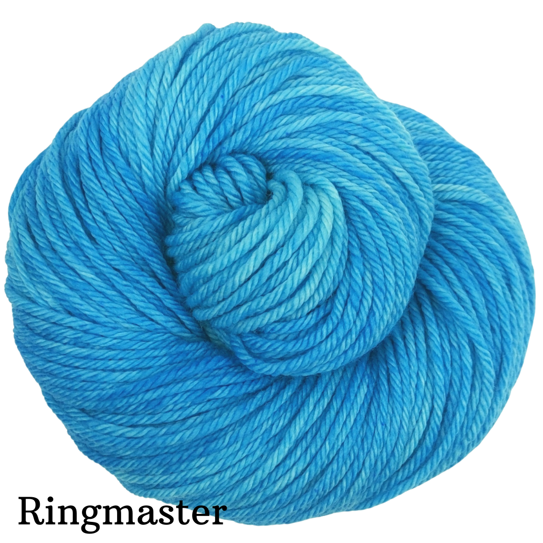 Knitcircus Yarns - Peacock Plumage Kettle Dyed Semi-Solid Hand-Dyed Yarn Skeins | Custom Dyed to Order | Perfect for Knitting, Crochet & Fiber Arts Projects