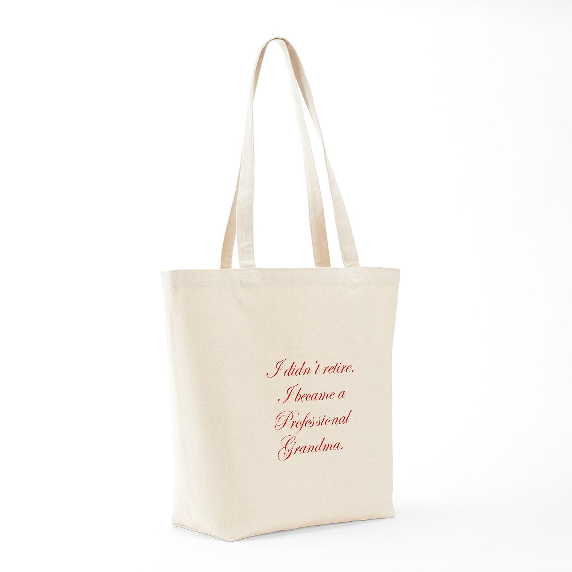 Professional Grandma Edw Red Tote Bag - Natural Canvas Reusable Shopping Bag for Groceries, Beach & Daily Use | Eco-Friendly & Durable