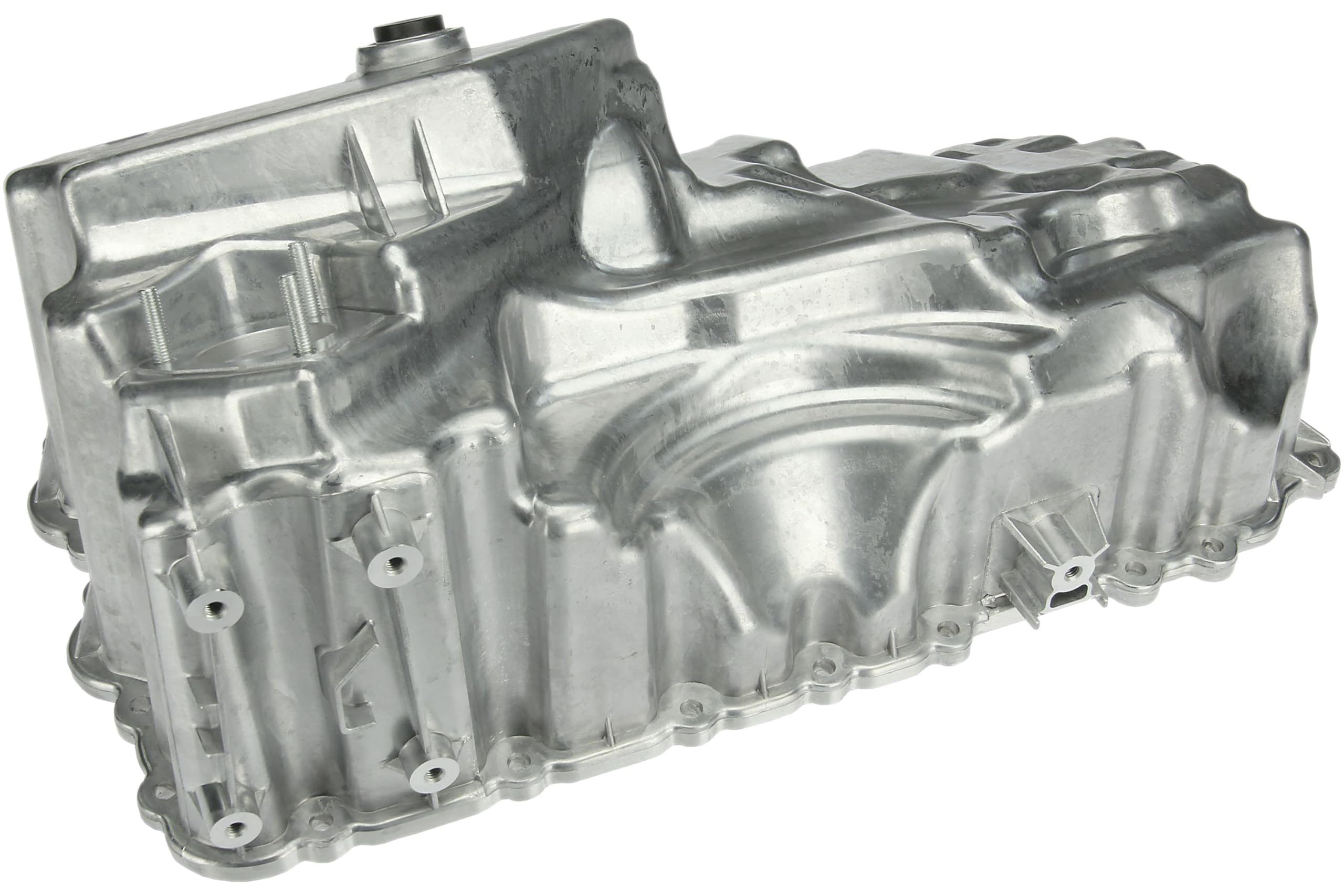 URO Parts 11137618512PRM Engine Oil Pan - Premium Aluminum Construction with Improved AEM Gasket - Perfect for Car Engine Maintenance & Performance Upgrades