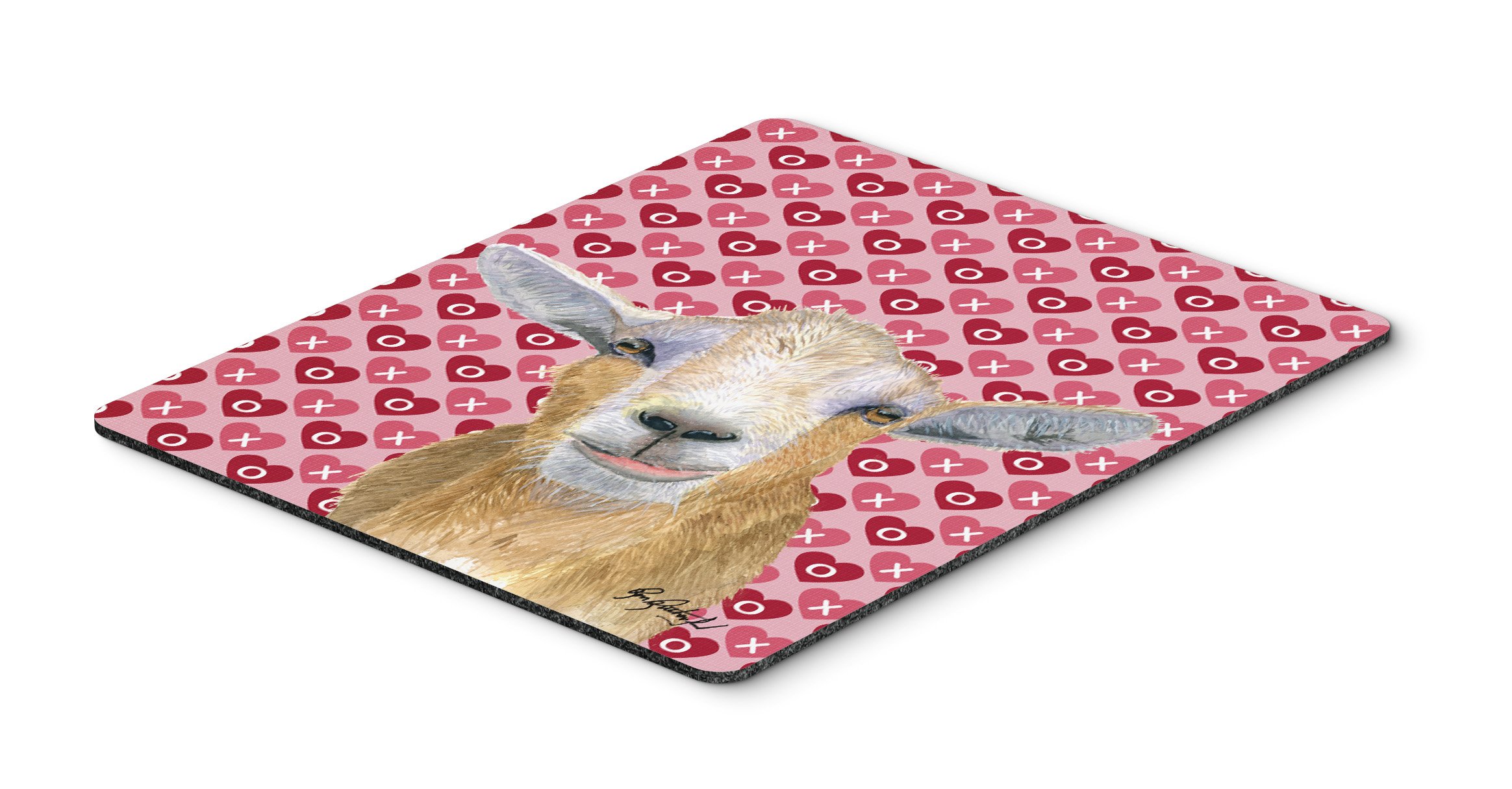 Caroline's Treasures RDR3026MP Goat Hearts and Love Mouse Pad - Large Washable Non-Slip Desk Mat for Home Office, Gaming & Computer Work | Perfect Gift for Valentine's Day & Romantic Decor