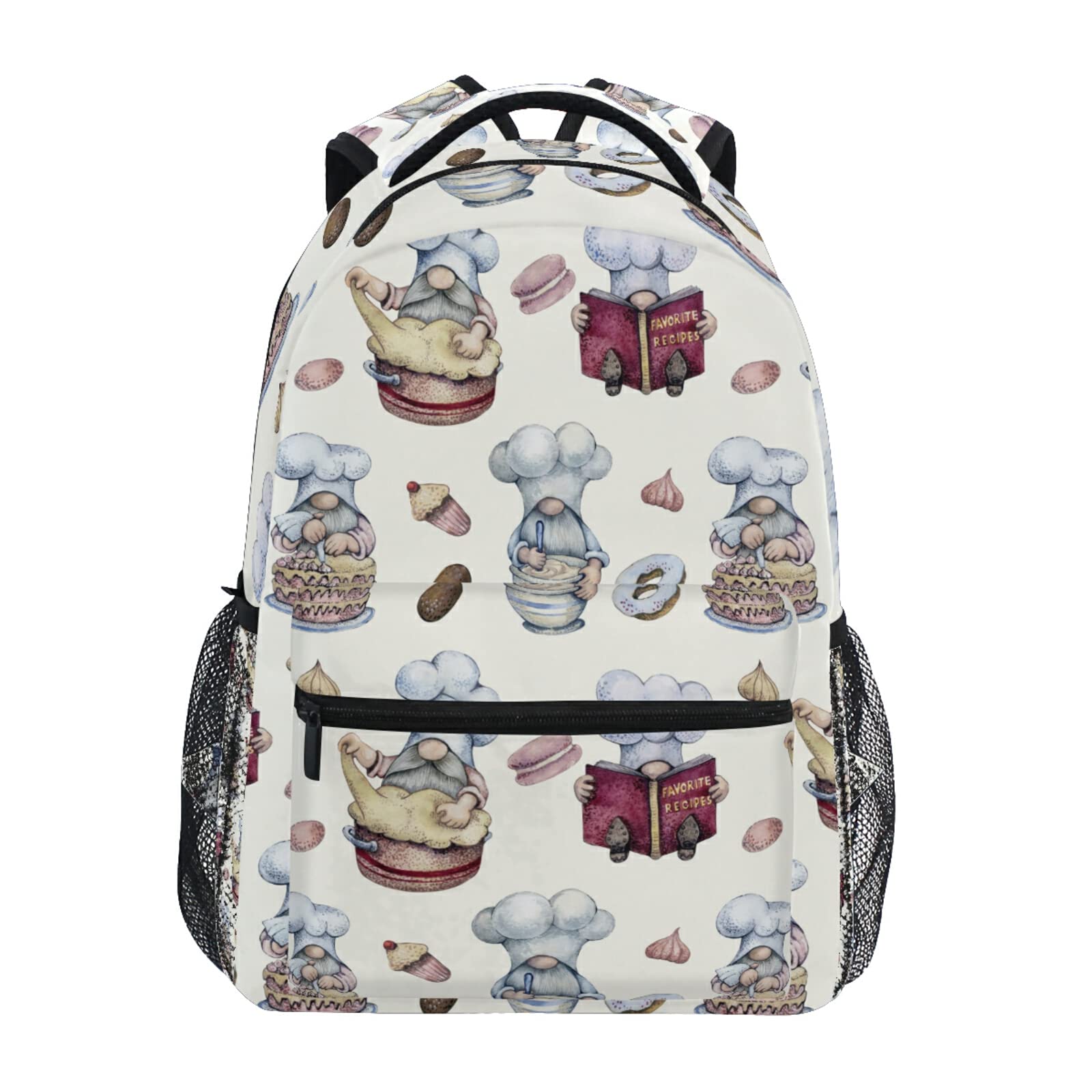 Gnomes Cafe Backpack for School, Travel & Work - Laptop Daypack for Adults & Teens