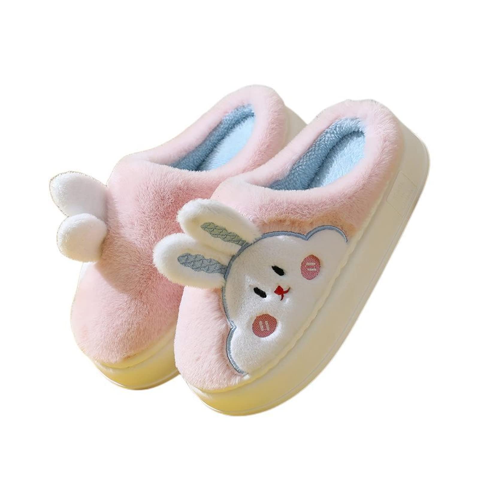 STAR FIRE Women's & Men's Plush Rabbit Slippers - Cozy Animal House Slippers for Winter Warmth, Soft Cotton Indoor/Outdoor Slippers - Perfect for Home, Lounge & Gift Giving