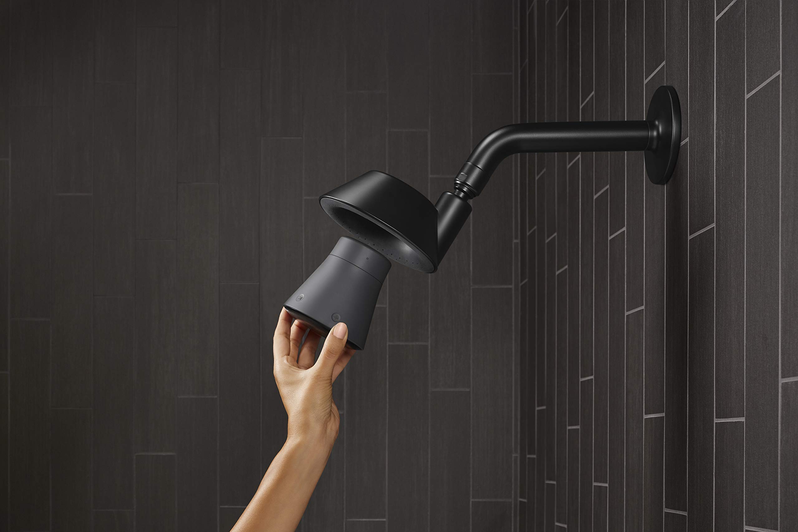 MOXIE® 2.5 GPM High Pressure Shower Head with Bluetooth Speaker - Waterproof Wireless Shower Speaker for Bathroom, Gym & Outdoor Use