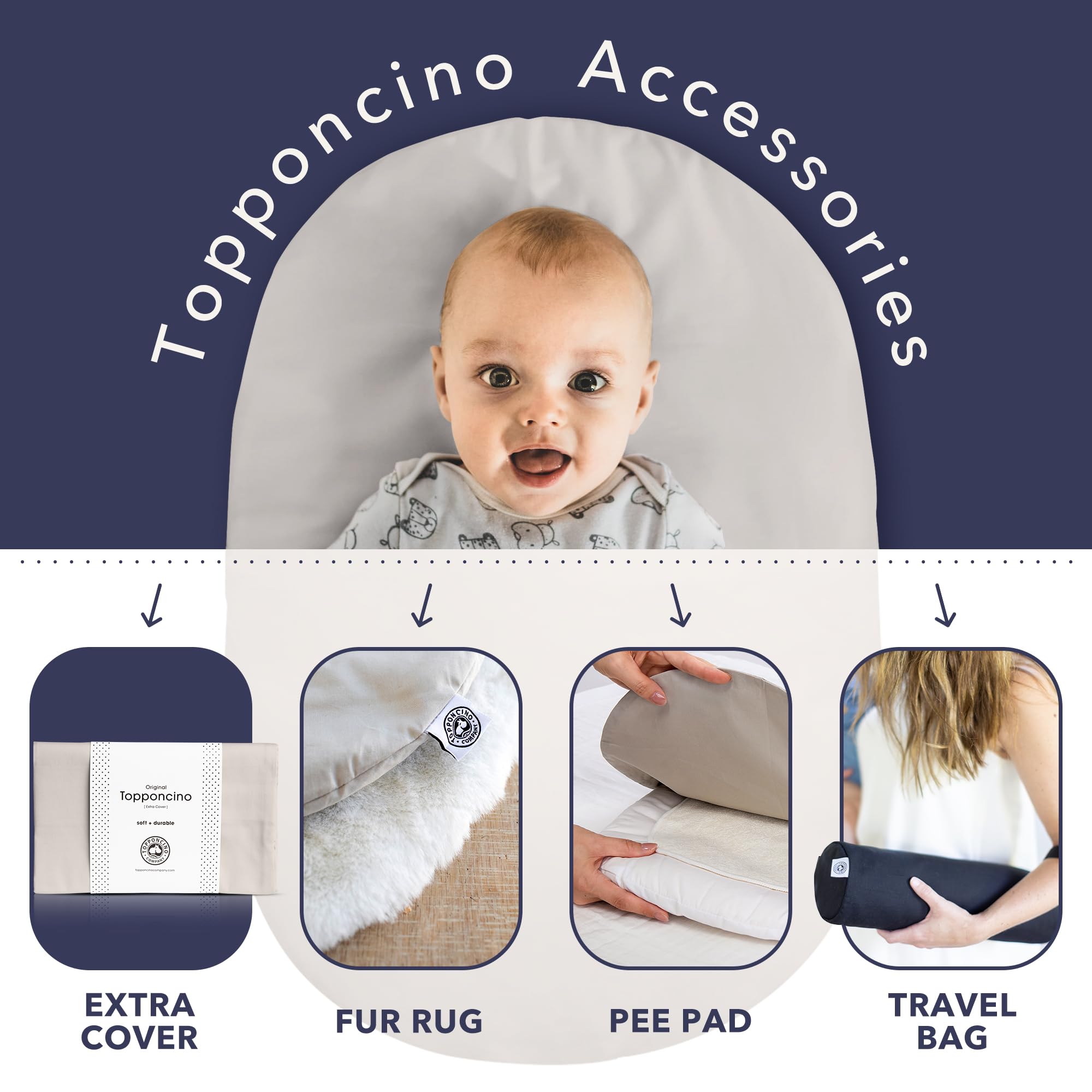 Montessori Baby Topponcino - Organic Grey Infant Support Pillow for Newborns | Multifunctional Authentic Montessori Design for Holding, Feeding & Tummy Time | Perfect for Nursery, Daycare & On-the-Go Parenting