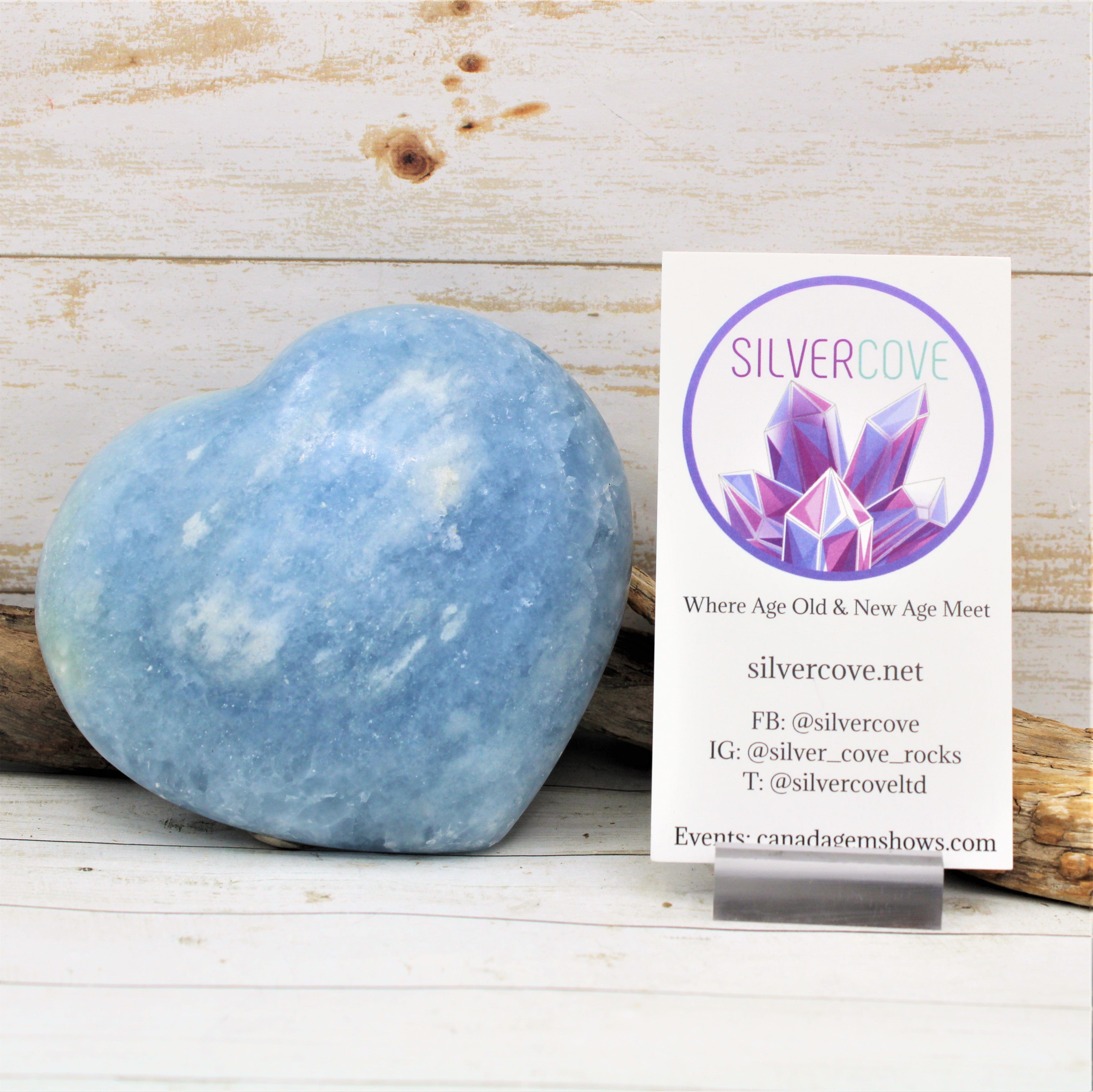 Natural Blue Calcite Heart Stones - Healing Crystals for Love & Emotional Balance (Small, Medium, Large) - Perfect for Meditation, Reiki, Home Decor & Gift Giving