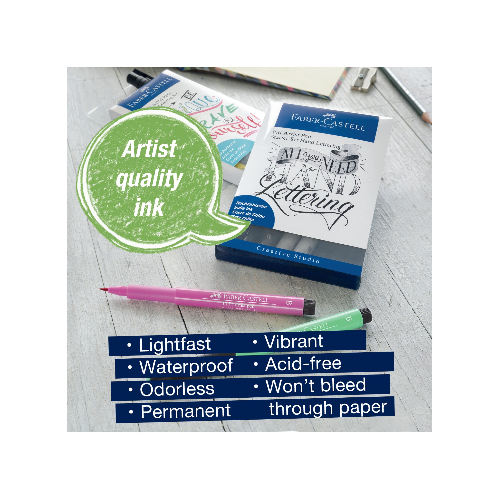 Pitt Artist Pen Set of 6 - Hand Lettering Calligraphy Pens for Drawing, Sketching & Illustration - Perfect for Artists, Designers & Crafters - #267116