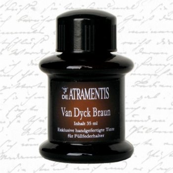 Van Dyck Brown Premium Fountain Pen Ink Bottle - Smooth Writing Ink for Calligraphy, Journaling & Office Use