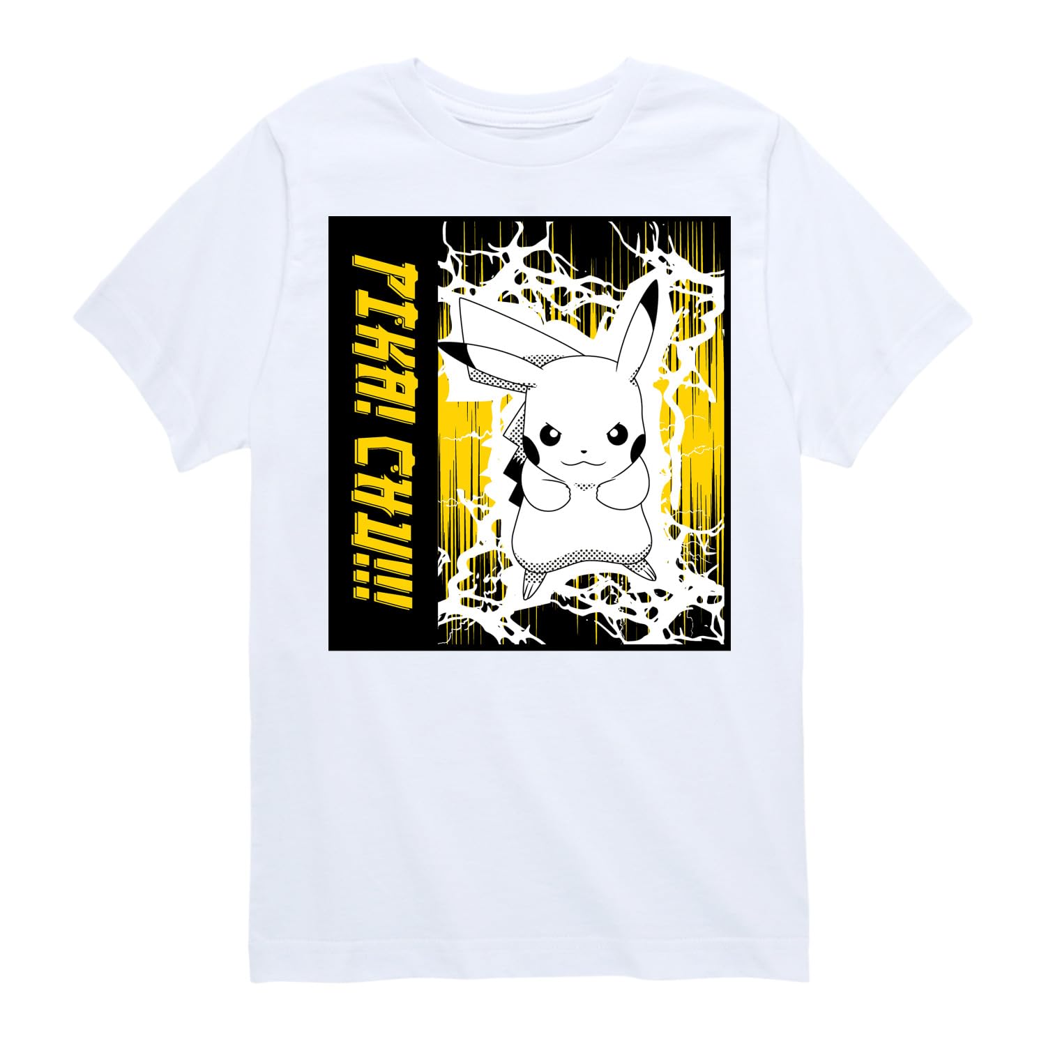 HYBRID APPAREL Pokémon Anime Lightning Scene Youth Short Sleeve Graphic T-Shirt - Cool Anime Tee for Boys & Girls - Perfect for Cosplay, Gaming & Casual Wear