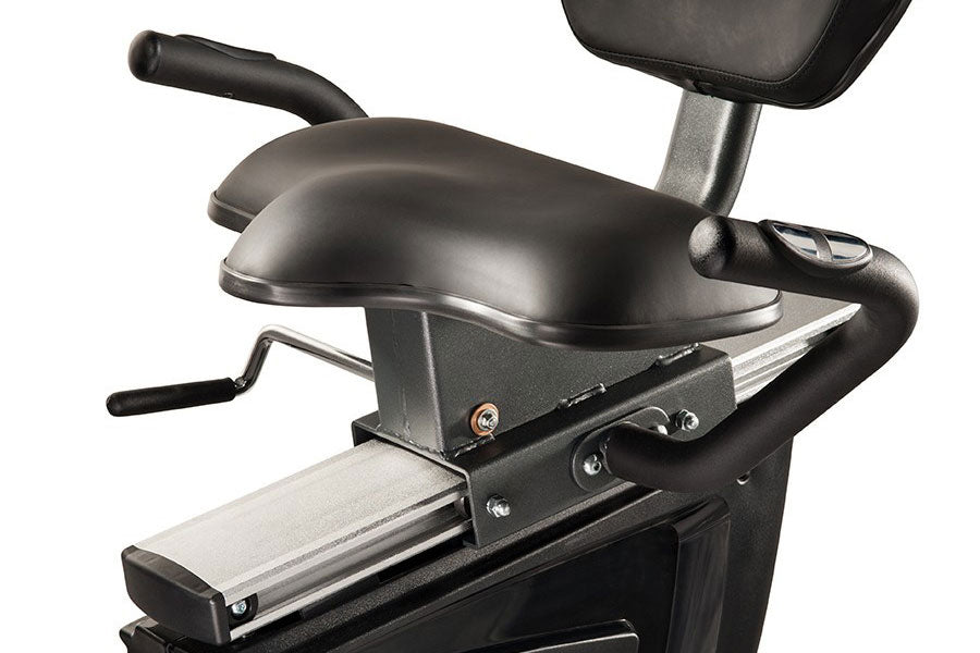 BodyCraft R200 Semi Recumbent Exercise Bike for Home Gym - Low Impact Cardio Workout Machine for Seniors & Rehabilitation - Compact Indoor Cycling Bike with LCD Monitor & Adjustable Resistance