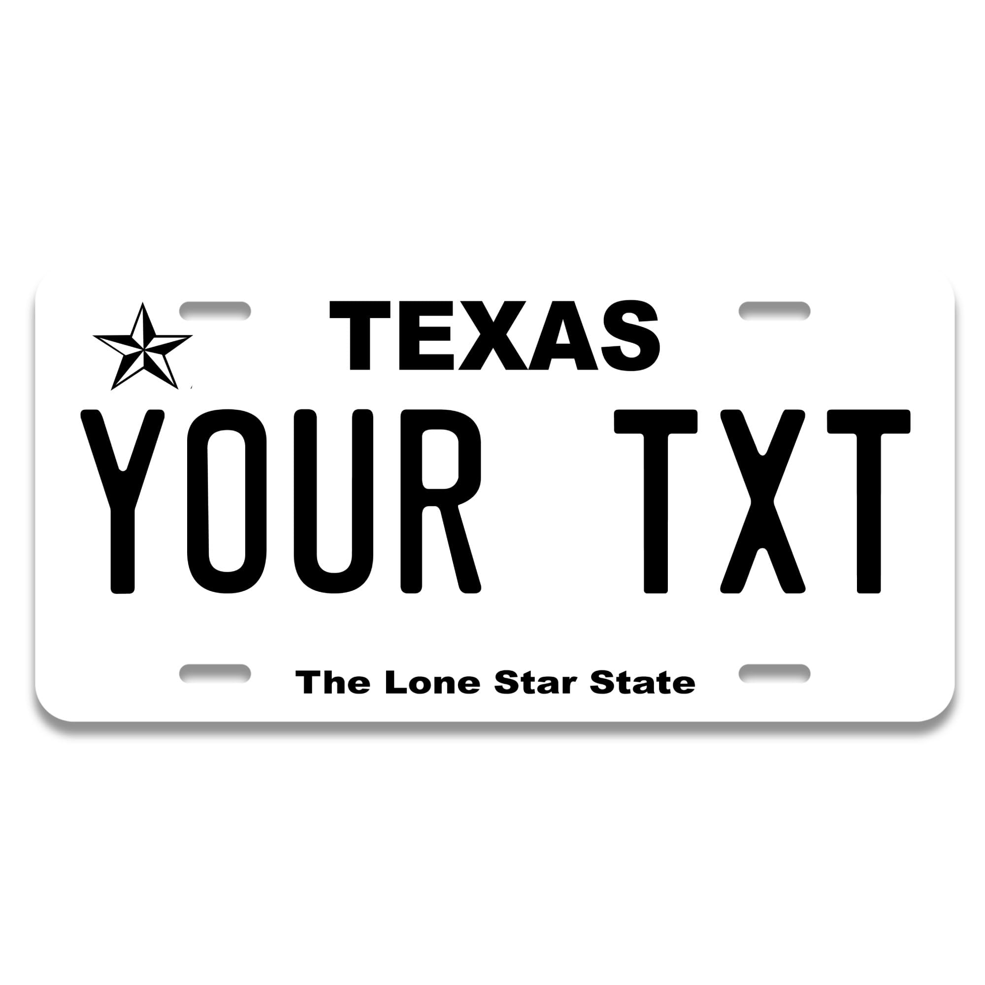 Custom Texas License Plate - Personalized 6x12 Inch Car Tag - Choose from 50 States - Made in USA - Perfect for Cars, Trucks, Motorcycles & Gifts