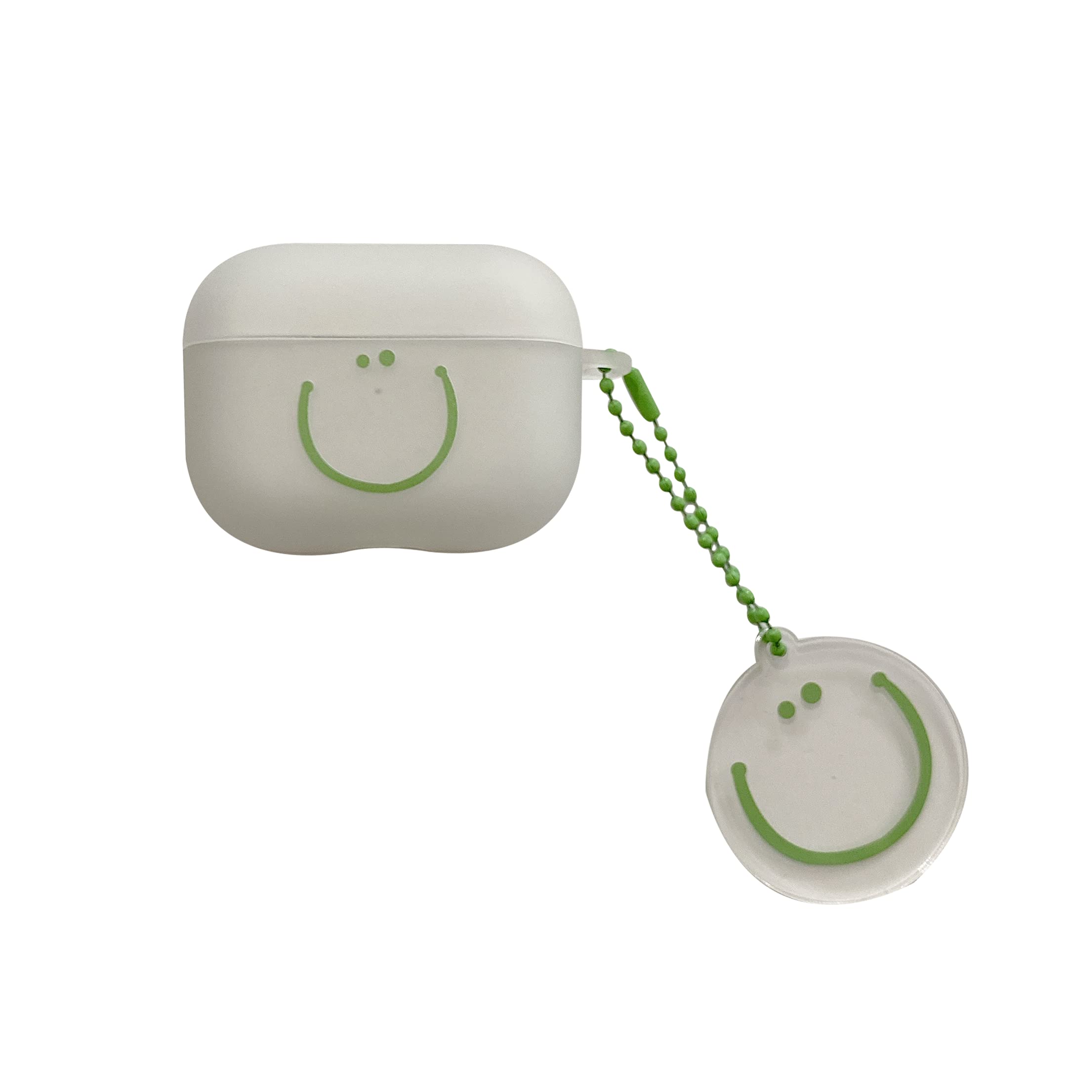 Shock-Absorbing Soft Silicone Case for AirPods Pro - Protective Green Cover with Keychain for Women & Men - Perfect for Gym, Travel & Everyday Use