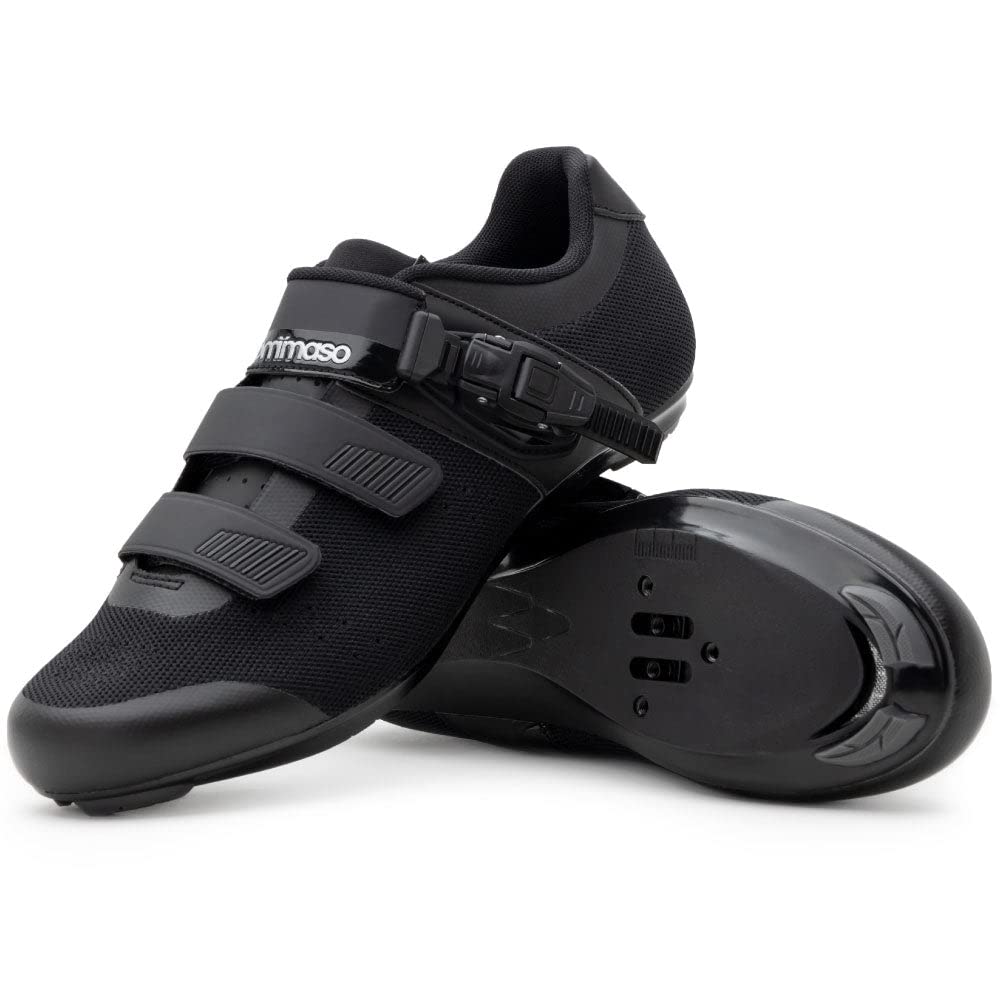 Tommaso Strada Men's Peloton & SPD Cycling Shoes - 2-in-1 Compatible with Delta & SPD Cleats - Road Bike & Indoor Cycling Shoes for Men - Perfect for Spin Class, Commuting & Training (Cleats Not Included)