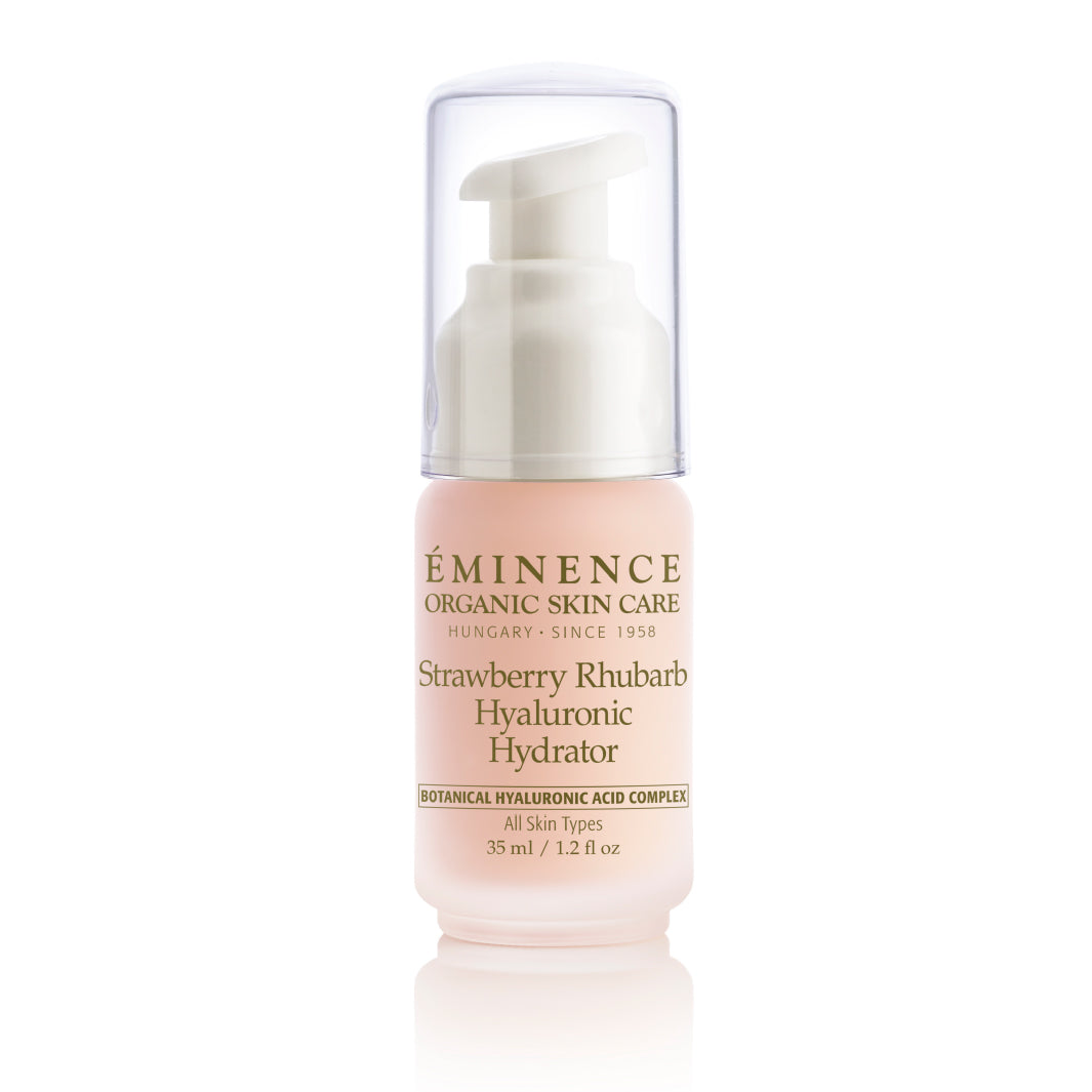 Eminence Organics Strawberry Rhubarb Hyaluronic Hydrator - Organic Face Moisturizer for Dry Skin, Anti-Aging & Hydration - Perfect for Daily Skincare Routine & Night Care