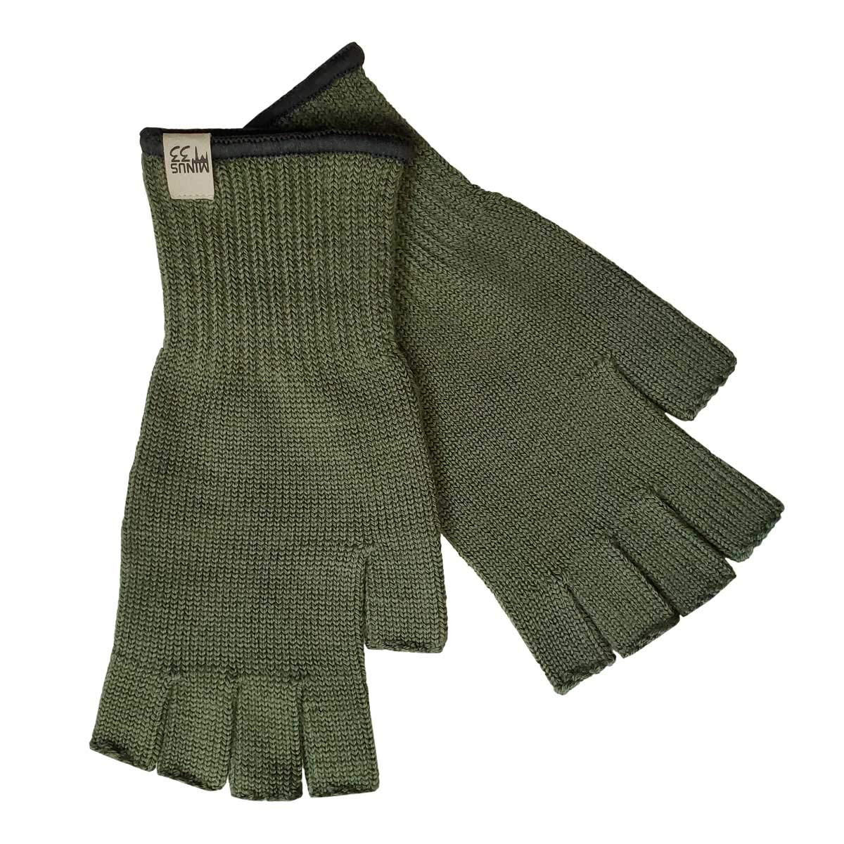 Minus33 Merino Wool Fingerless Gloves for Men & Women - Warm Thermal Knitted Half Finger Gloves for Hunting, Hiking, Cycling & Outdoor Activities