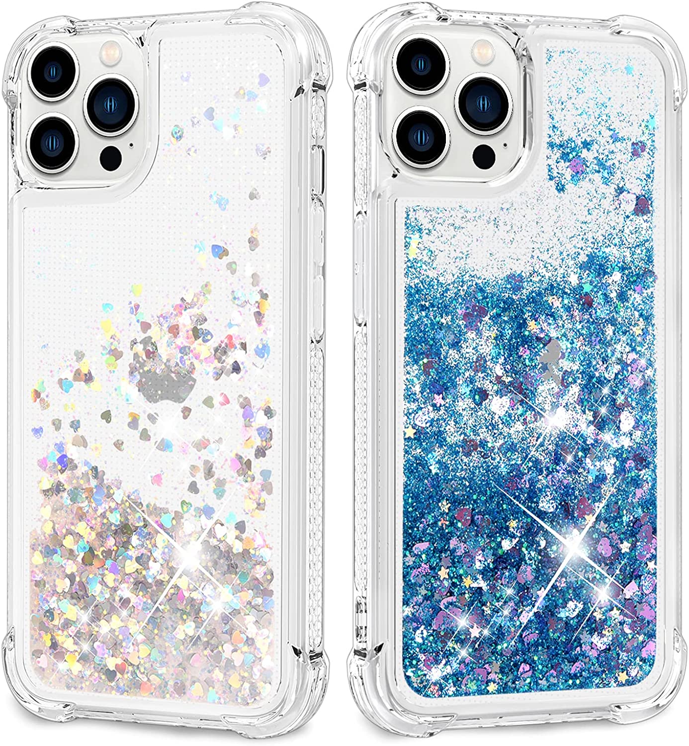 Shockproof Glitter Star Flow Liquid Case for iPhone 13 - Sparkling Protective Cover with Liquid Glitter Design | Perfect for Everyday Use, Parties & Special Occasions