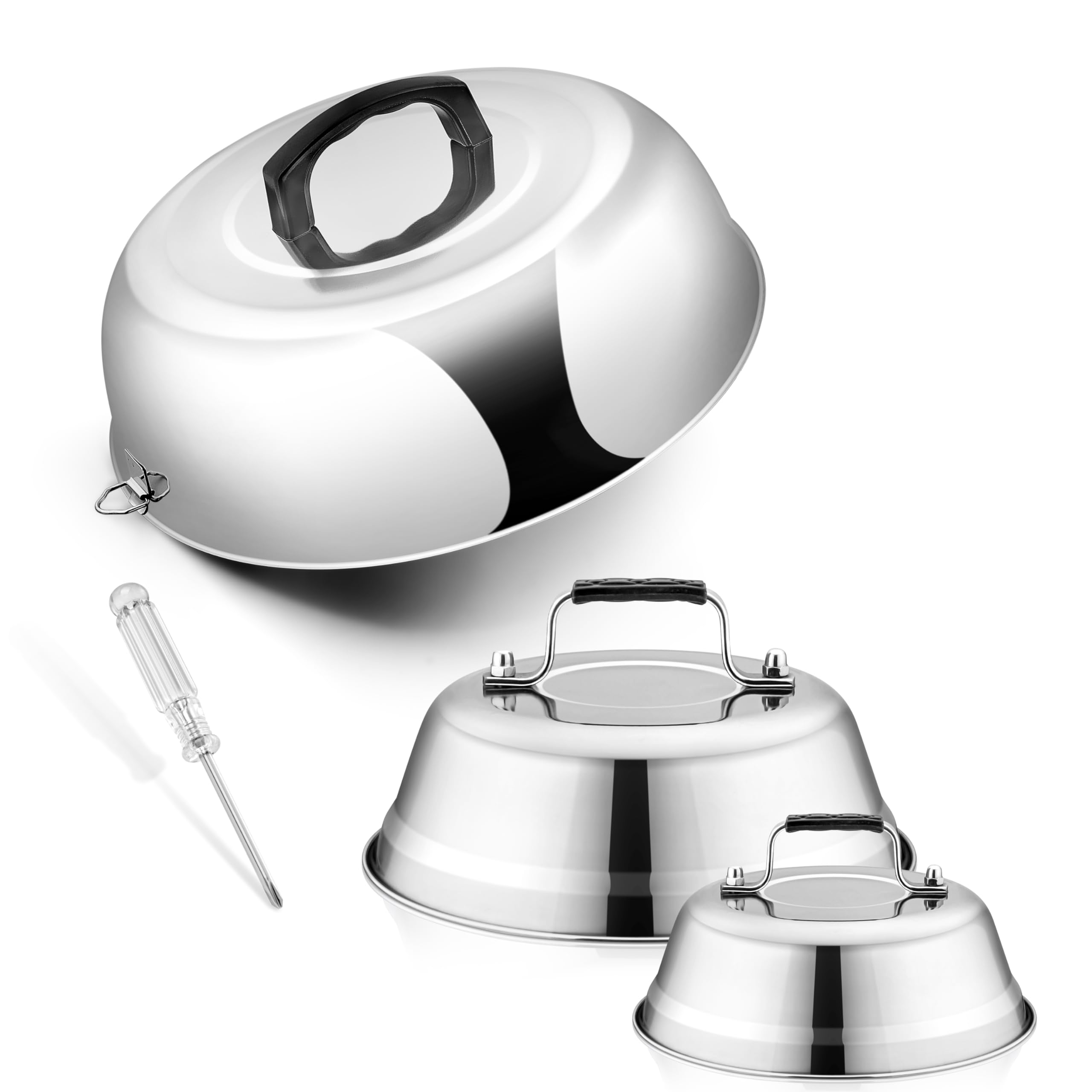 Leonyo 3-Piece Cheese Melting Dome Set - 12