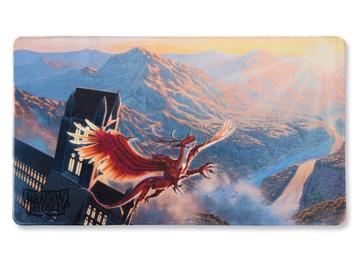 Arcane Tinman Dragon Shield Playmat - Limited Edition Crimson Logi - Premium Gaming Mat for MTG, Yu-Gi-Oh & TCG Players - Perfect for Card Games & Collectibles Display