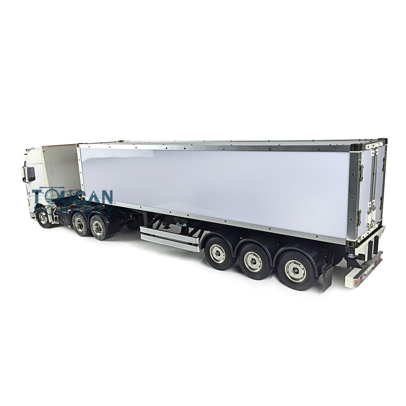 1/14 Scale RC Reefer Container Semi Trailer with Remote Controlled Tractor Truck - DIY Kit Model for Hobbyists | Perfect for RC Car Racing, Truck Simulation & Collectible Display