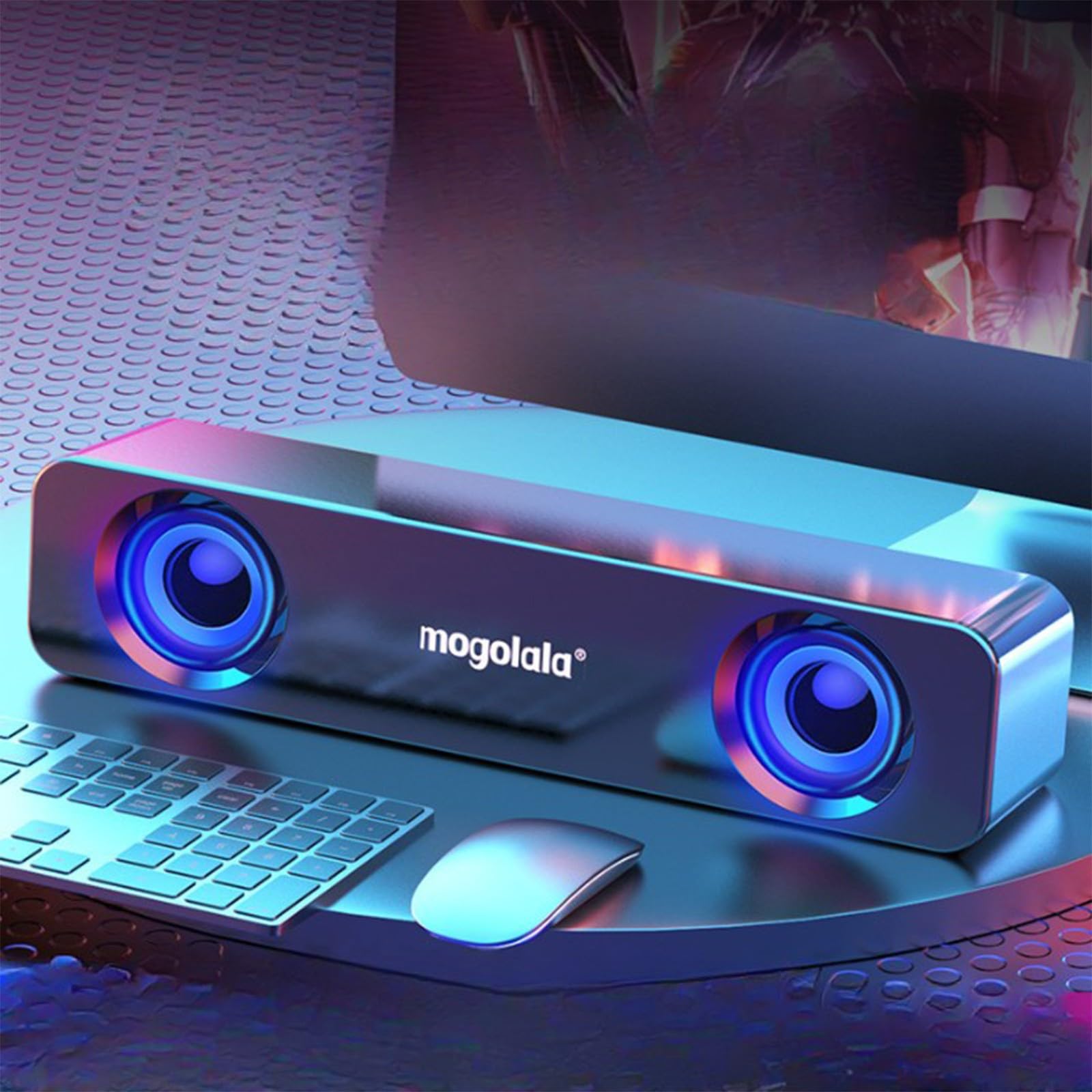 Bluetooth Speaker with Strong Bass - Wired Computer Speaker for Home & Office