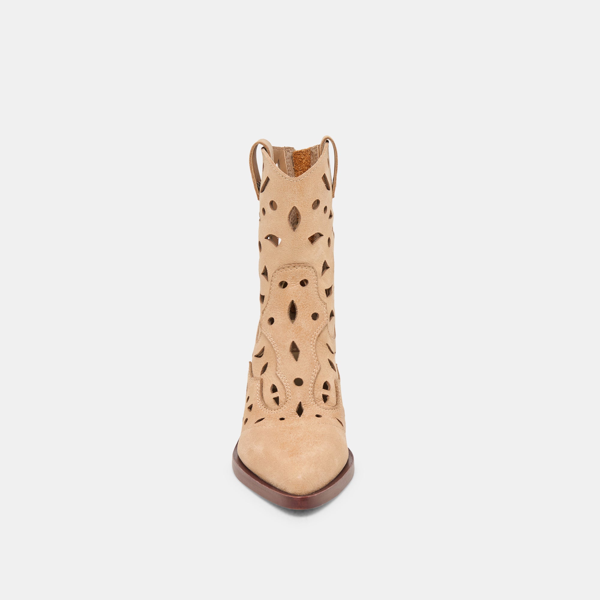 ZENOBI Women's Distressed Leather Booties in Camel - Stylish Ankle Boots for Fall & Winter, Perfect for Casual Outfits and Office Wear