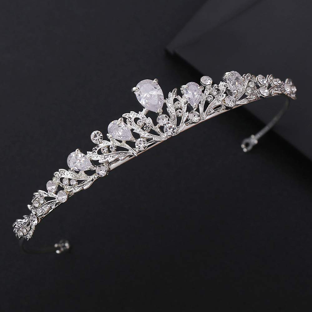 Elegant Silver Bridal Tiara & Rhinestone Crown for Women & Girls | Wedding Headpiece for Bride, Prom, Party | Perfect for Bridal Shower, Pageant & Special Occasions
