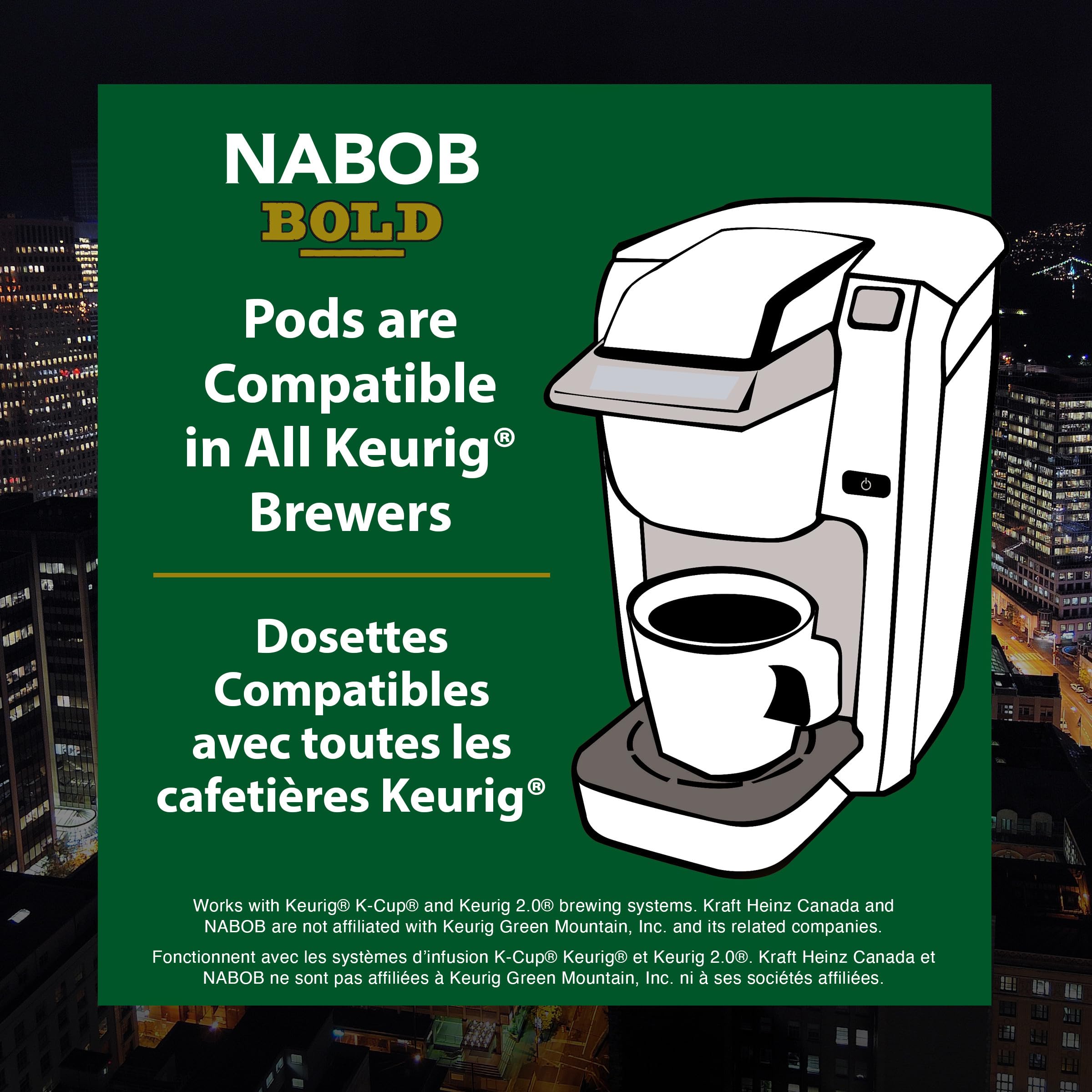 Nabob Full City Dark Roast Coffee Pods - 100% Compostable, 120 Count (4 Boxes of 30) - Premium Canadian Import - Perfect for Keurig Machines & Eco-Conscious Coffee Lovers