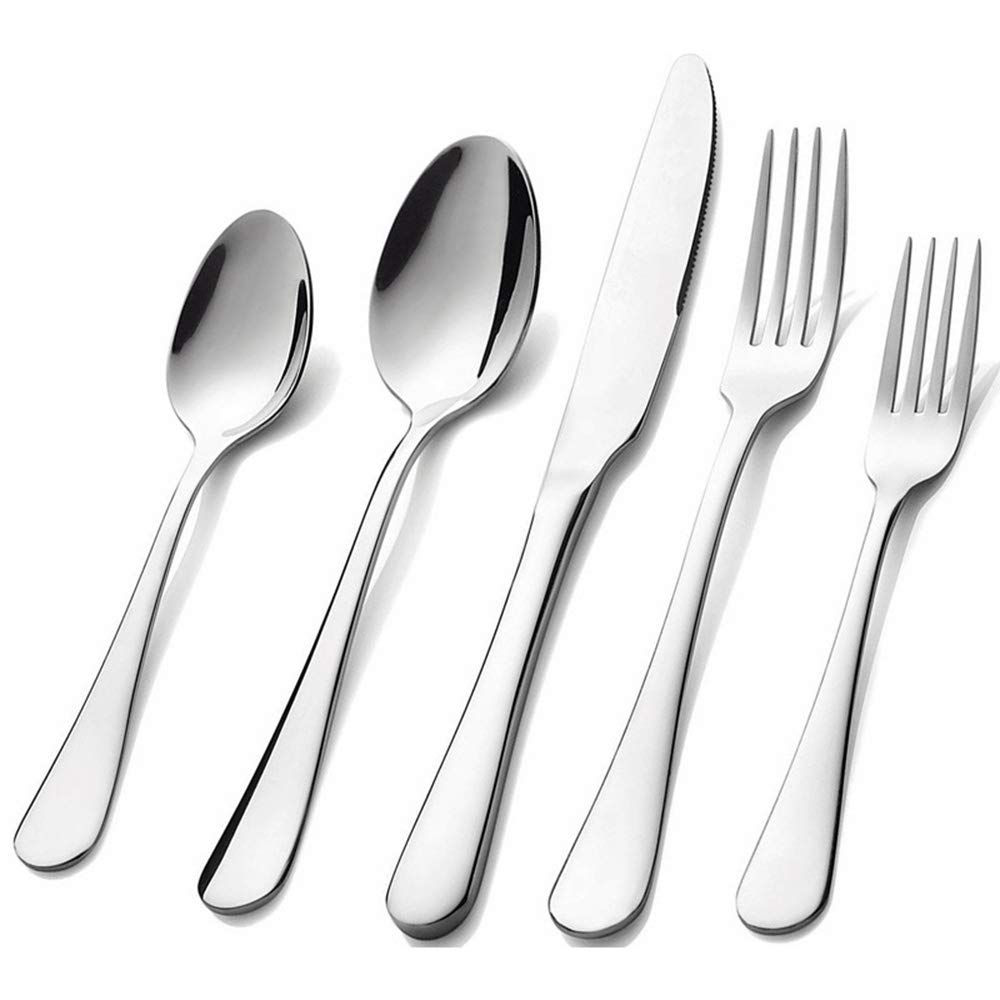 Premium Catefan 20-Piece Stainless Steel Flatware Set for 4 - Mirror Polished Silverware Cutlery Set with Luxury Dinnerware | Perfect for Formal Dining, Wedding Registry & Upscale Restaurant Use