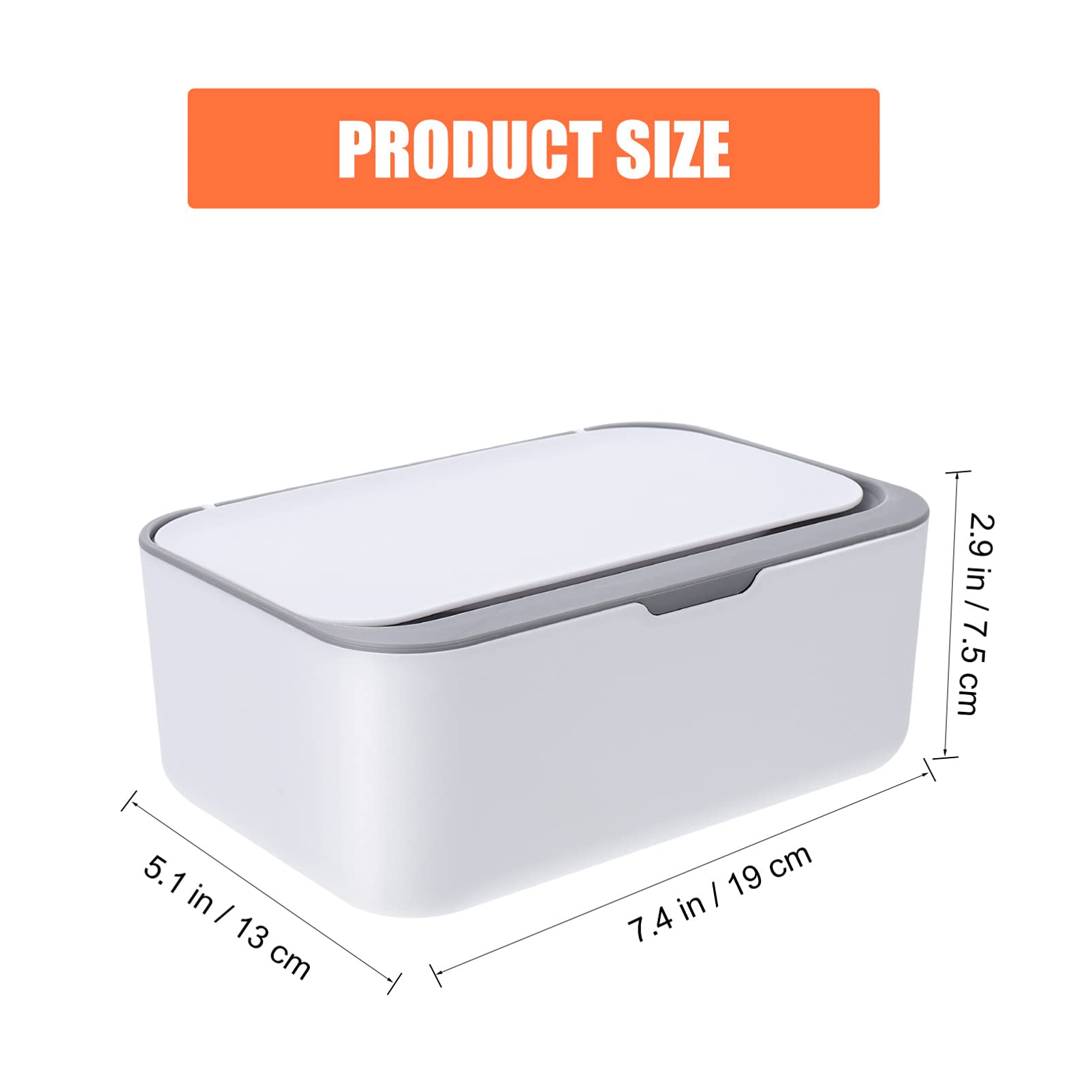 1PC White Wet and Dry Tissue Box Holder - Multi-Purpose Diaper & Napkin Organizer for Car, Baby Nursery & Household Storage | Compact Tissue Container for Paper Napkins, Table & Car Organization