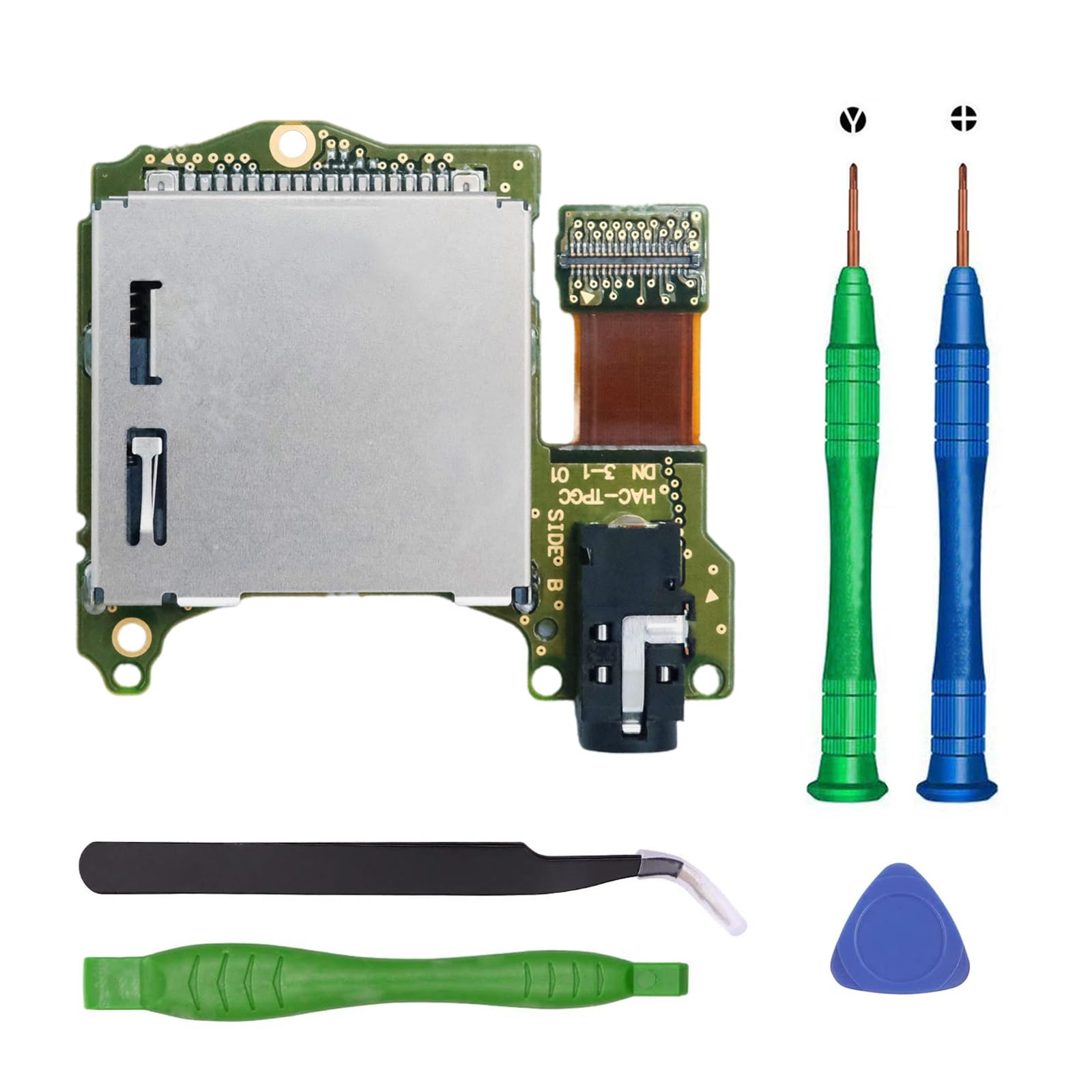 Nintendo Switch Game Card Reader Replacement - Compatible with NS Console, Repair Tool with Headphones Jack Plug Port | Fix Game Cartridge Slot Issues for Switch Gaming & Travel Use