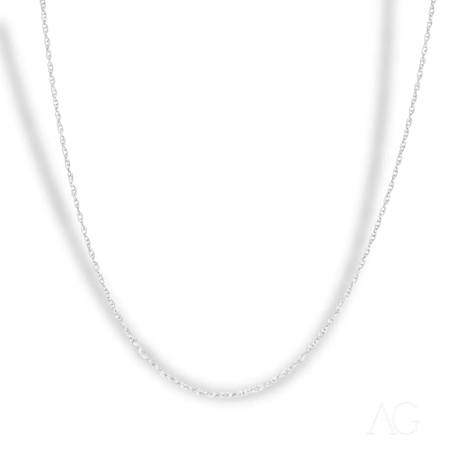 14K White Gold Rope Chain Necklace for Women - Dainty & Elegant Jewelry Gift for Her - Perfect for Everyday Wear, Special Occasions & Layering