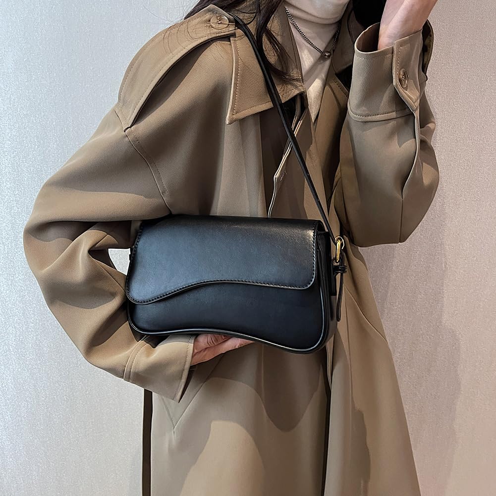 Stylish Women's PU Leather Satchel Tote Bag with Top Handle & Buckle Flap - Trendy Shoulder Bag for Work, Travel & Shopping - Perfect Hobo Bag for Daily Use & Office Commute