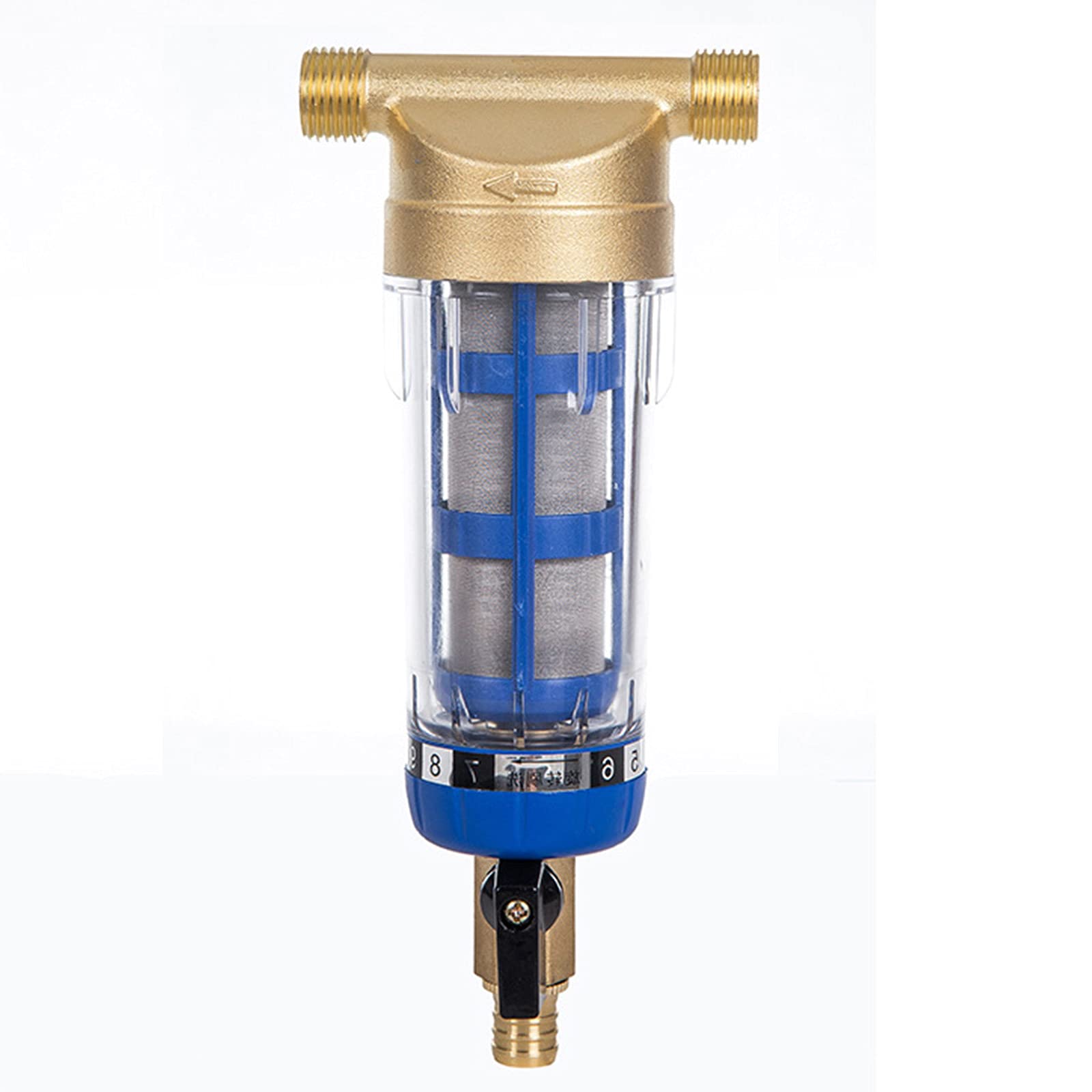 Whole House Spin Down Sediment Water Filter System - 40um 25mm Flushable Pre-Filter for Clean Water | Perfect for Home, RV & Well Water Filtration