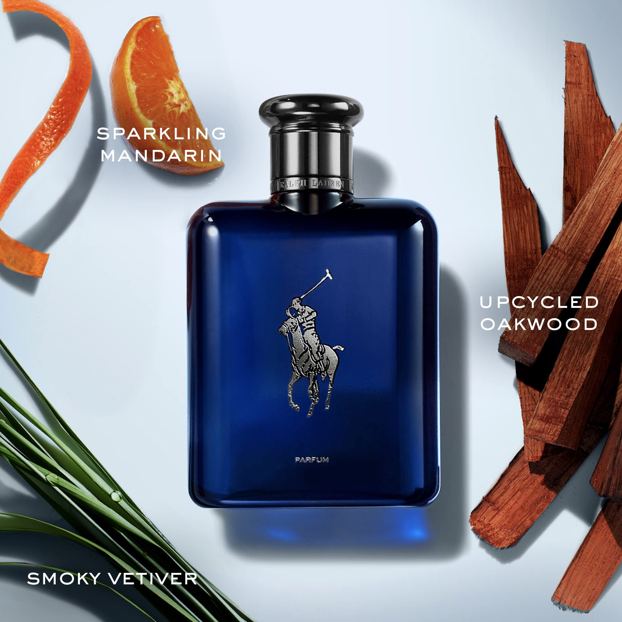 Ralph Lauren Polo Blue Eau de Parfum for Men - Refillable Cologne Set with Citrus, Oak & Vetiver Notes - 2.5 Fl Oz Bottle + 5.1 Fl Oz Refill - Perfect for Date Night, Office & Special Occasions