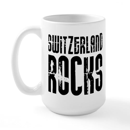 White - Switzerland Rocks Large Mug