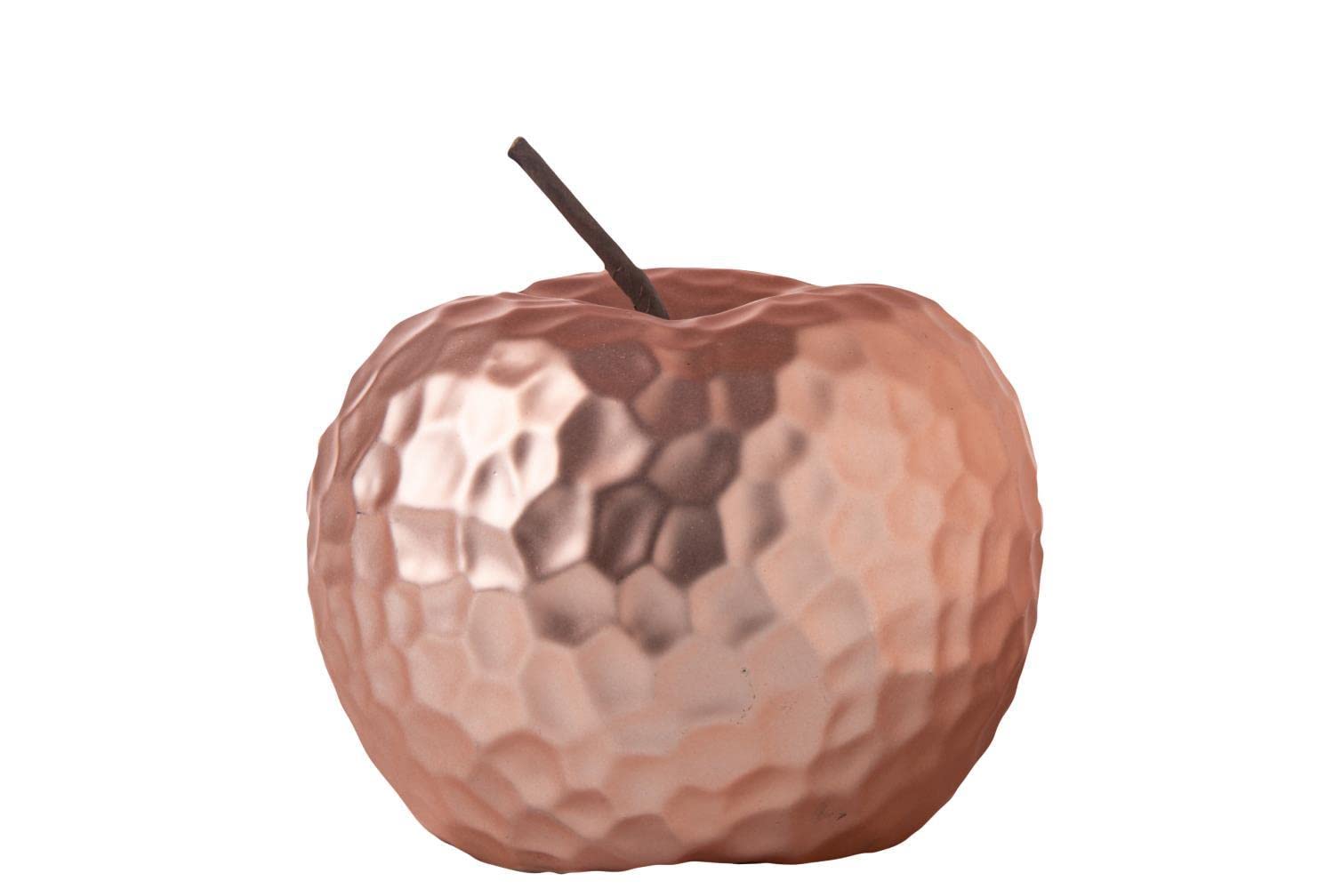 Elegant Ceramic Apple Sculpture with Rose Gold Finish - Home Decor, Office Desk Ornament, Gift for Teachers & Apple Lovers (Model 15244)