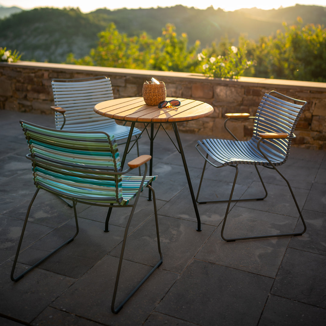 Click Outdoor Dining Chair with Armrests - Patio, Garden, Poolside & Backyard Seating - Weather-Resistant & Comfortable