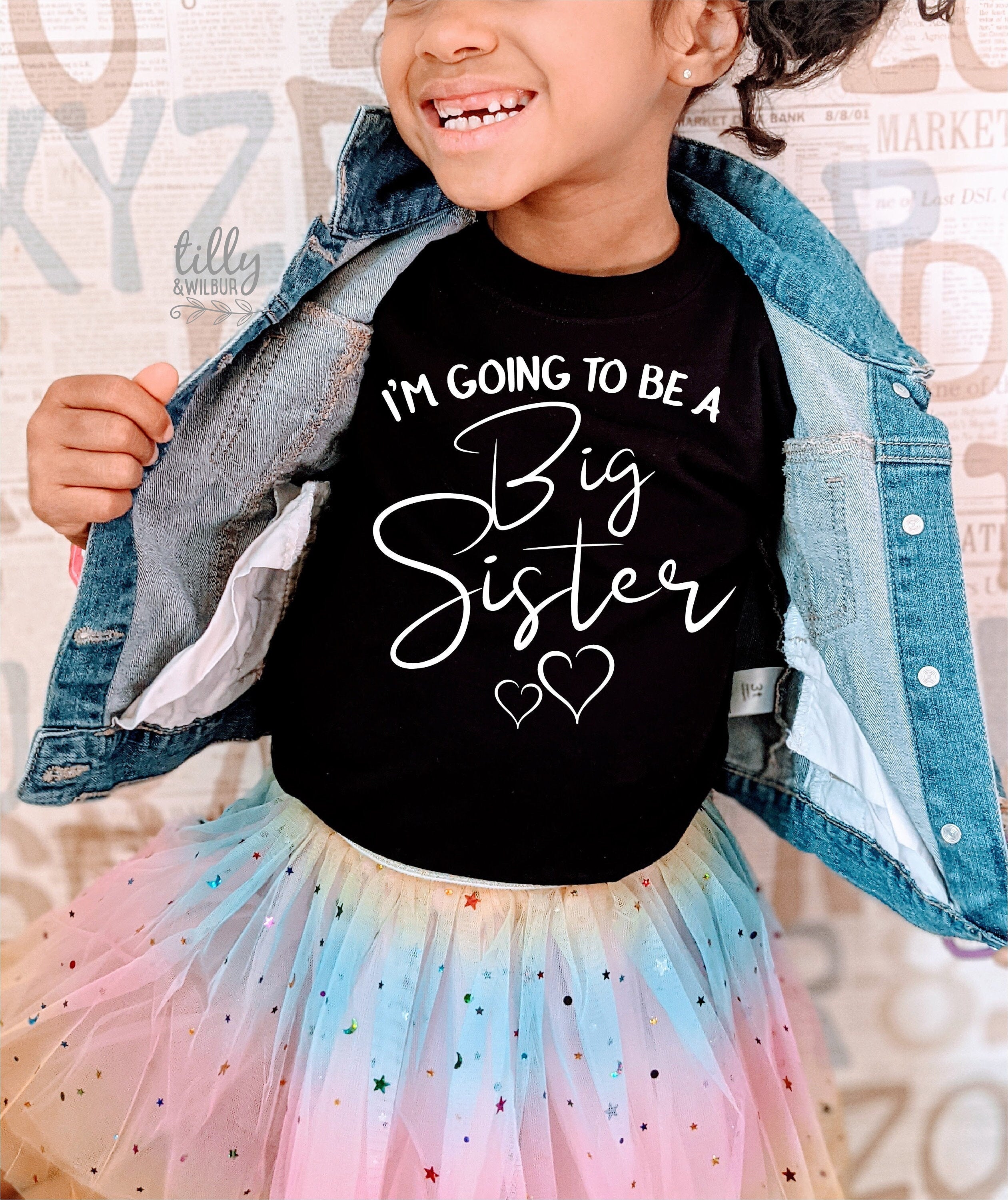 Big Sister T-Shirt - Comfortable & Stylish Sibling Gift for Sisters - Perfect for Birthdays, Family Events & Matching Outfits