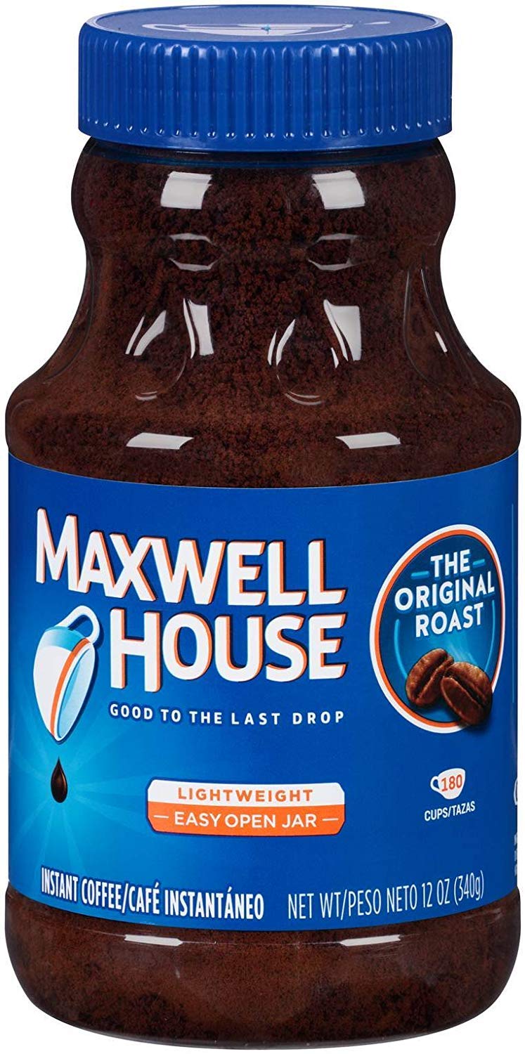 Maxwell House Original Medium Roast Instant Coffee - 12 oz Jars (Pack of 12) | Rich & Smooth Flavor | Perfect for Office, Camping & Quick Morning Brews