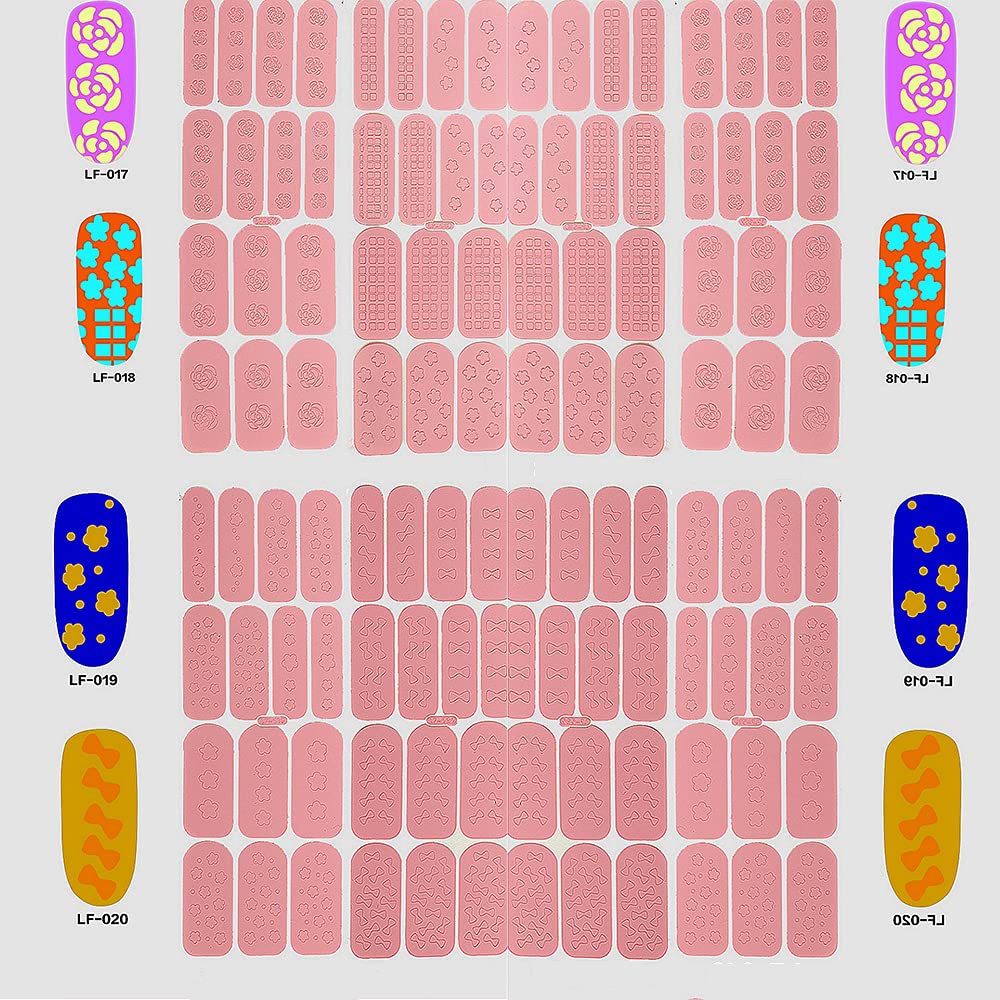 Reusable Nail Art Stencils - 24 Sheets French Tip Vinyl Decals for DIY Manicure | Hollow Design for Creative Nail Decoration | Perfect for Home Salon, Party Nails & Gift Ideas