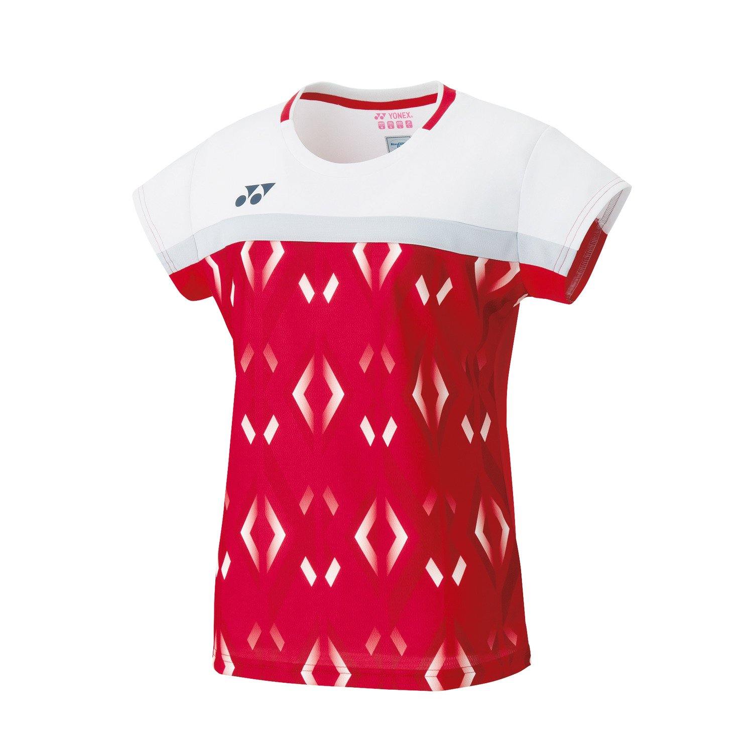 Yonex 20528EX Women's Tennis Shirt - Breathable Performance Top for Women's Sports [Red] - Perfect for Tennis, Badminton & Casual Wear