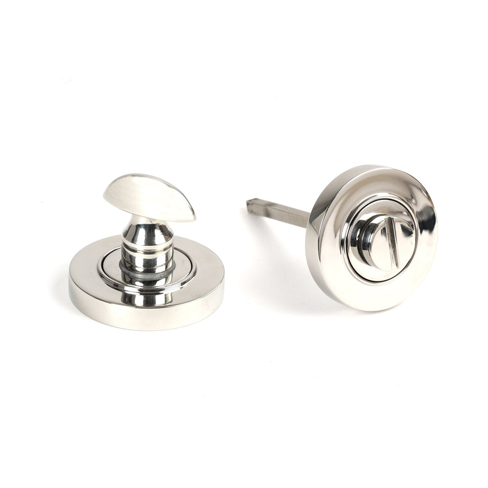 Polished Stainless Steel Plain Round Bathroom Thumbturn Lock - Durable & Corrosion-Resistant for Bathroom, Bedroom & Interior Doors - Perfect for Home Security and Privacy