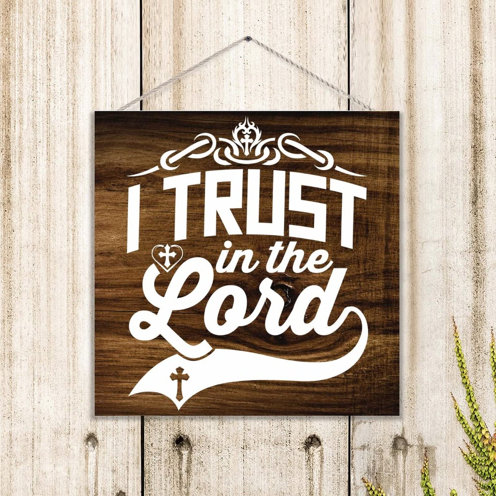 Christian Wooden Plaque - Bible Verse Wall Art for Home & Gifts