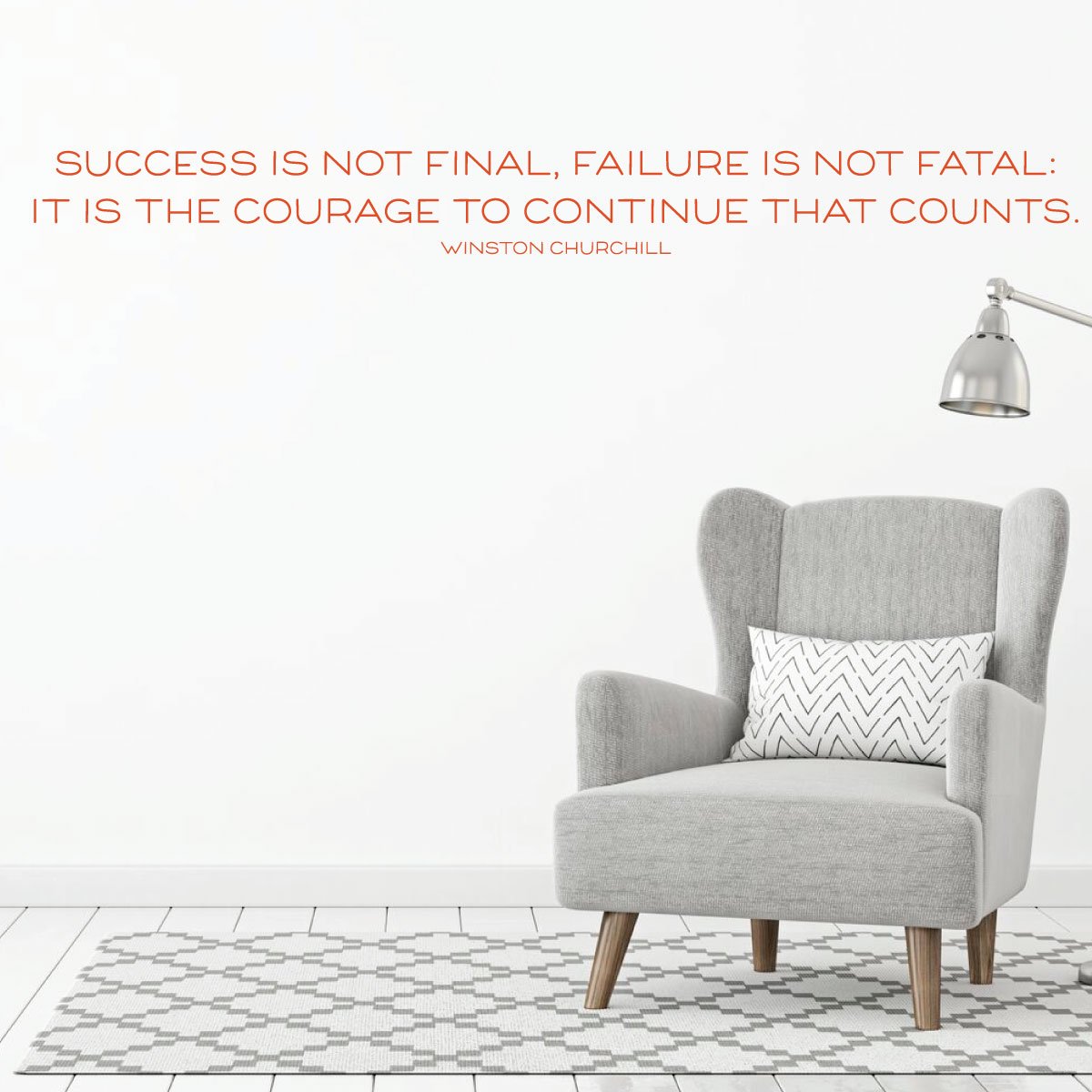 Motivational Wall Decal - 'Success Is Not Final' Winston Churchill Quote - Removable Vinyl Art Sticker for Home, Bedroom, Living Room & Office Decor - Perfect for Home Inspiration & Workspace Motivation