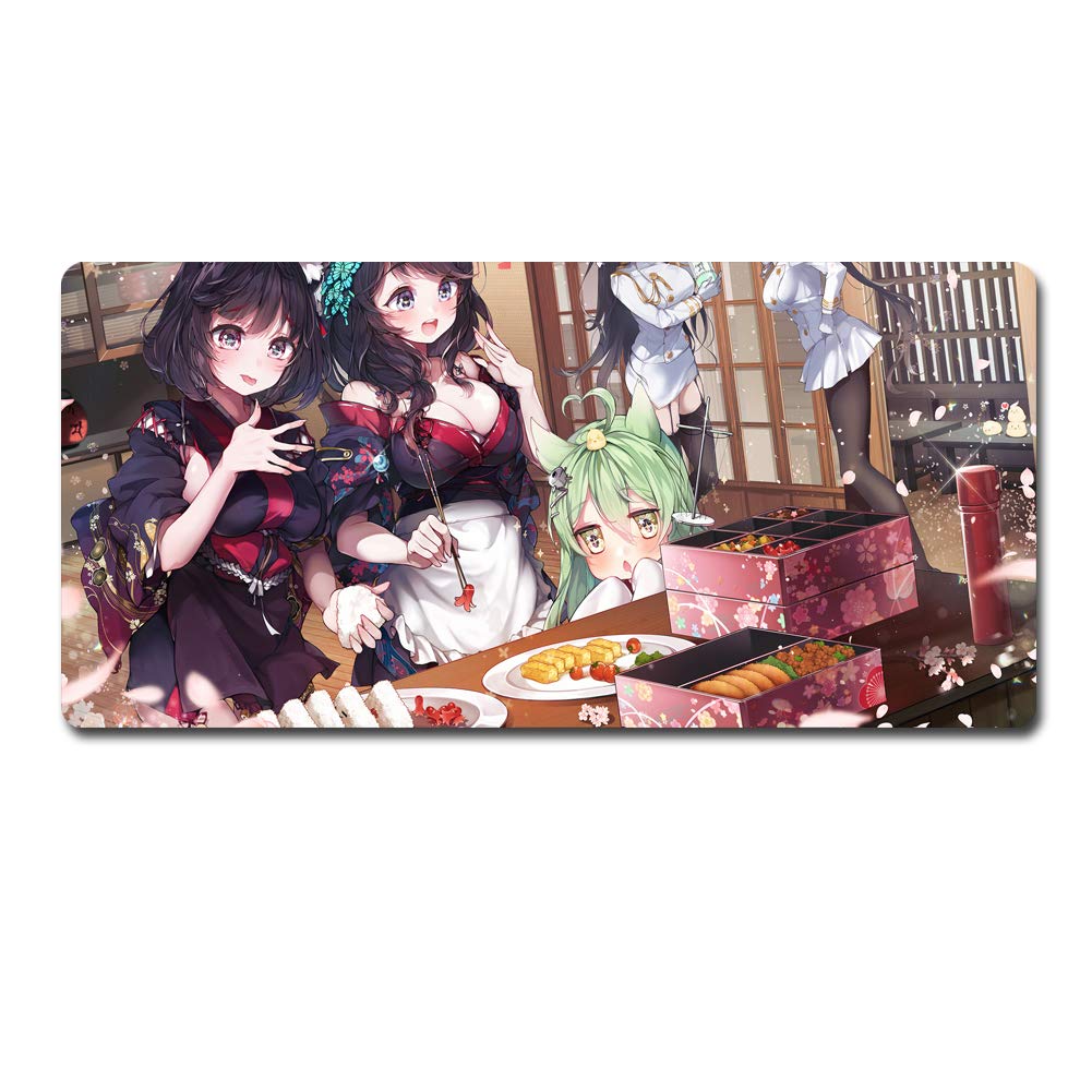 Azur Lane Anime Mouse Pad - Large Gaming Mouse Mat for Atago, Takao, Yamashiro, Akashi & Fusou Characters - XXL Desk Mat (60x30cm) for Computer, Keyboard & Gaming Setup - Perfect for PC Gamers & Anime Fans
