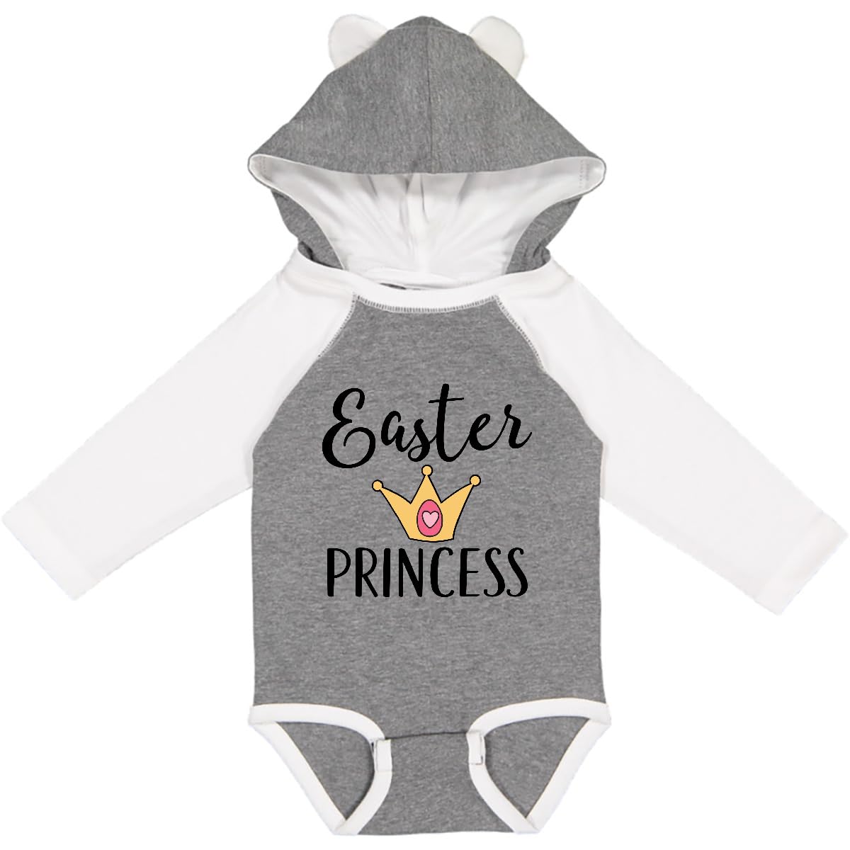 Inktastic Easter Princess Holiday Outfit - Long Sleeve Baby Creeper for Girls | Easter Sunday, Spring Family Photos & Holiday Celebrations