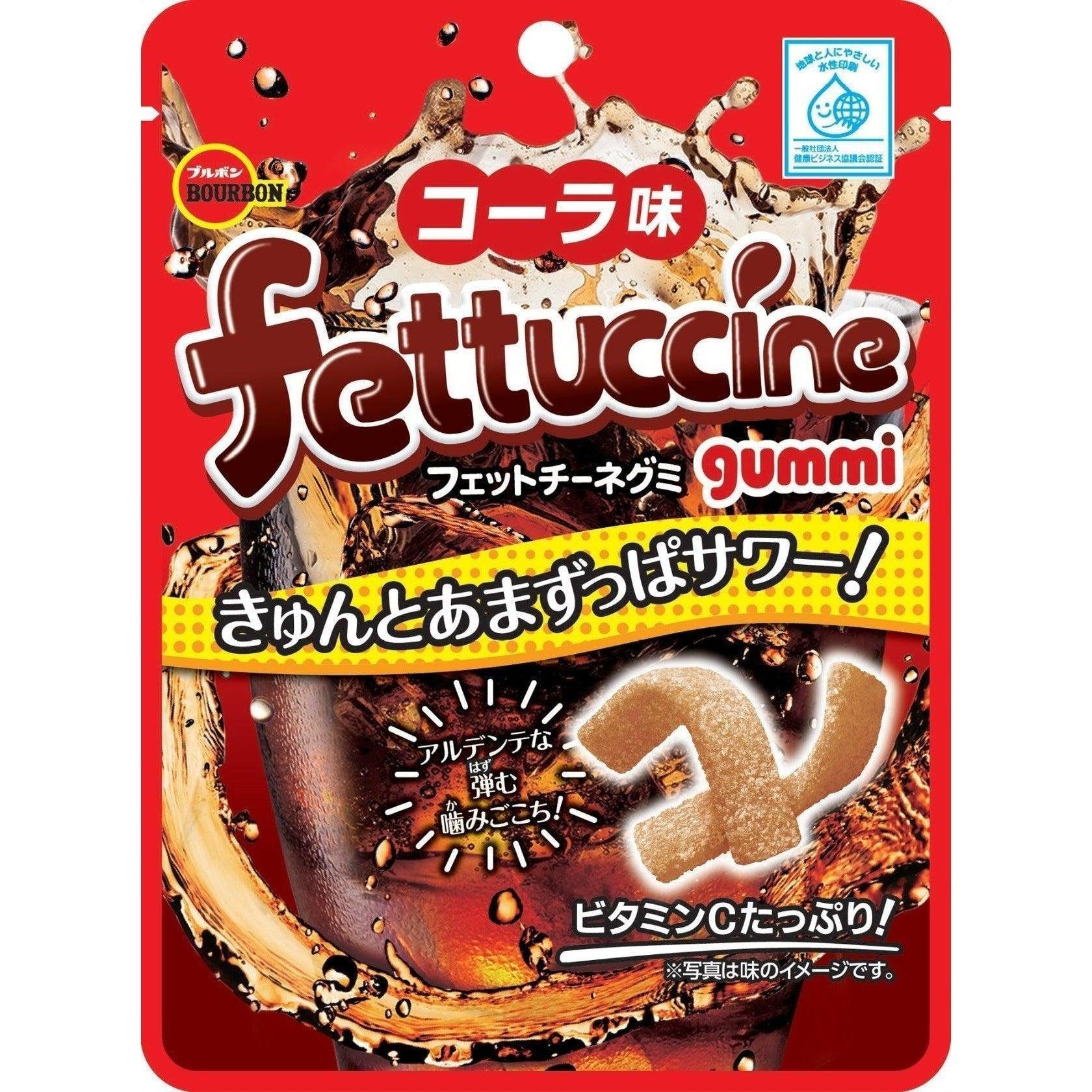 Bourbon Fettuccine Gummy Candy - Cola Flavor Japanese Snacks (3-Pack) - Perfect for Parties, Movie Nights & Gift Giving