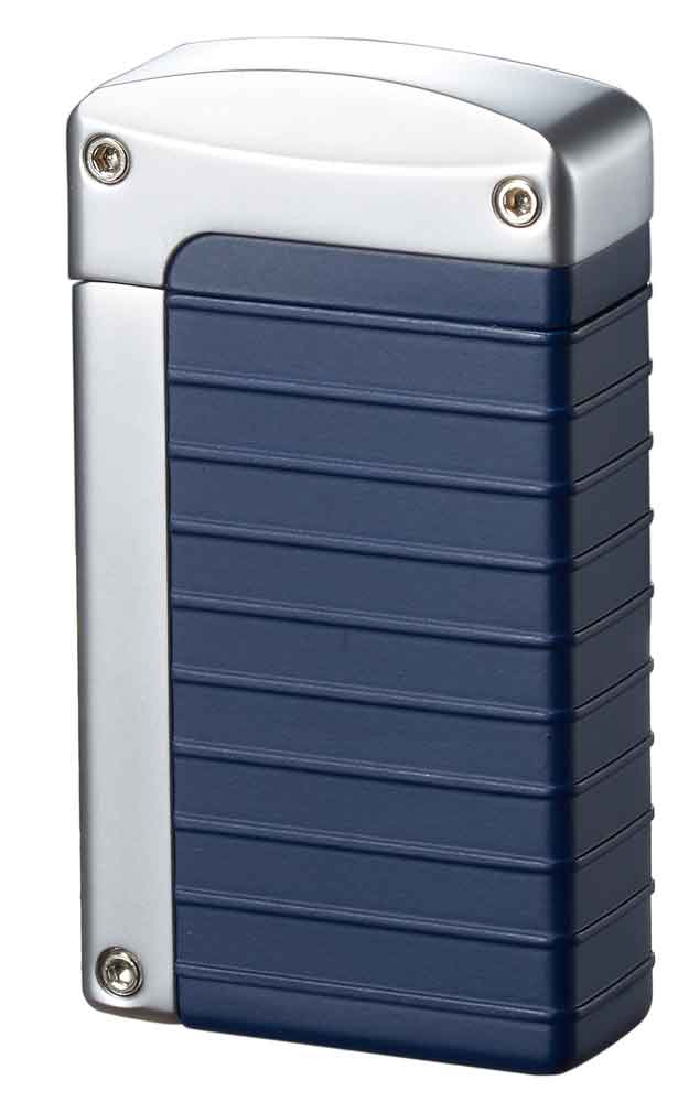Visol Norfolk Blue Matte Single Torch Flame Lighter - Windproof Butane Lighter for Cigars, Candles & Outdoor Use (Camping, BBQ, Hiking)